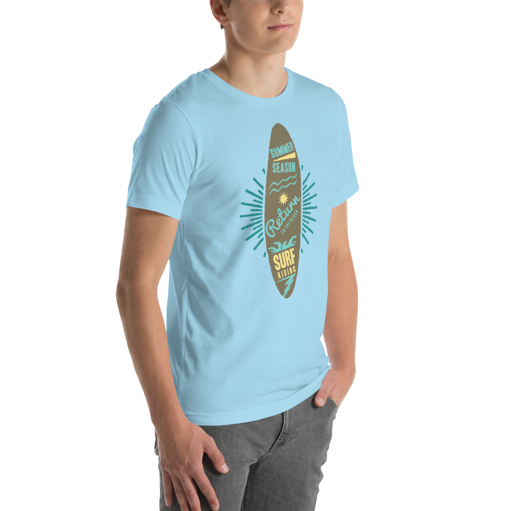 Unisex-T-Shirt – Surfbrett