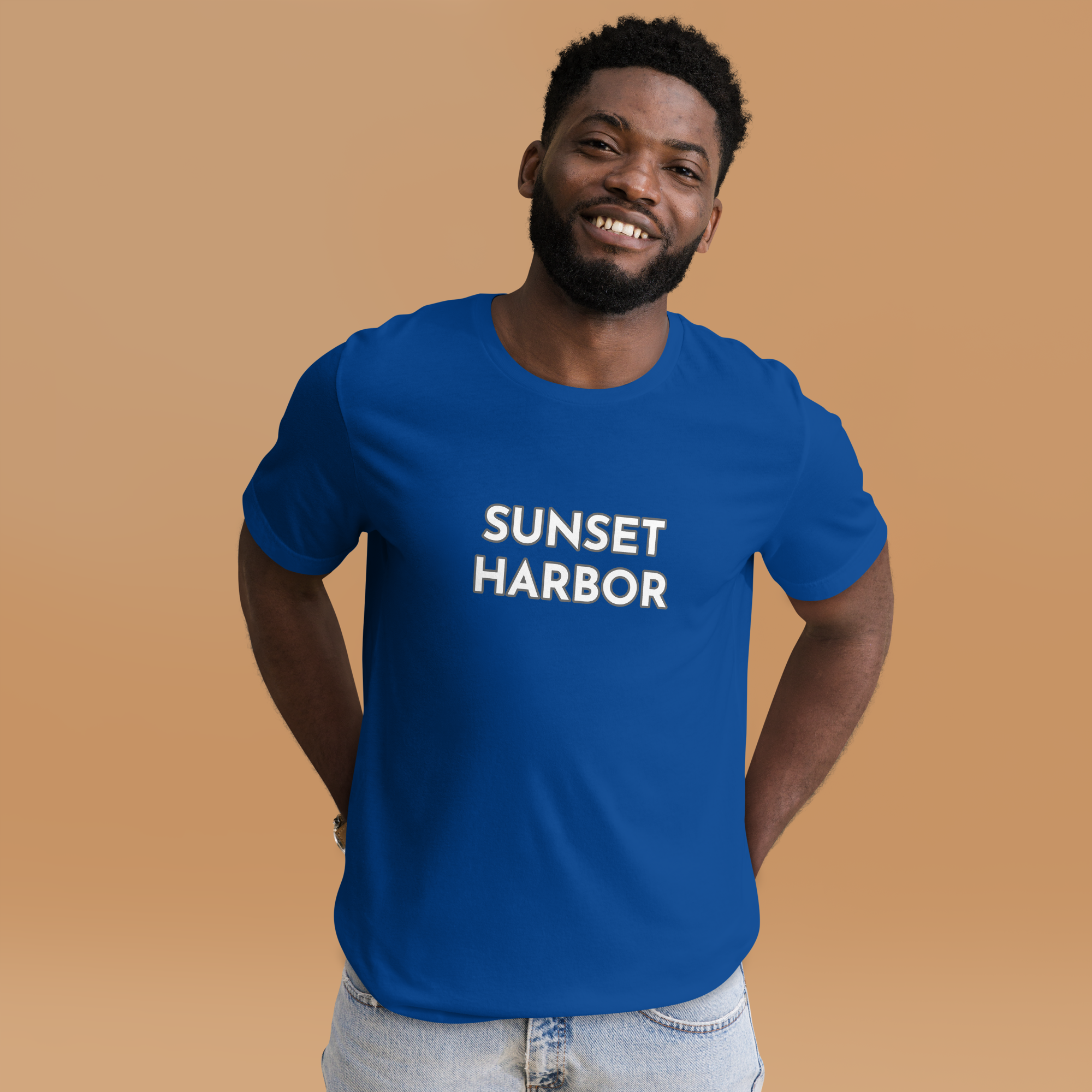 Men's Staple T-Shirt - Sunset Harbor