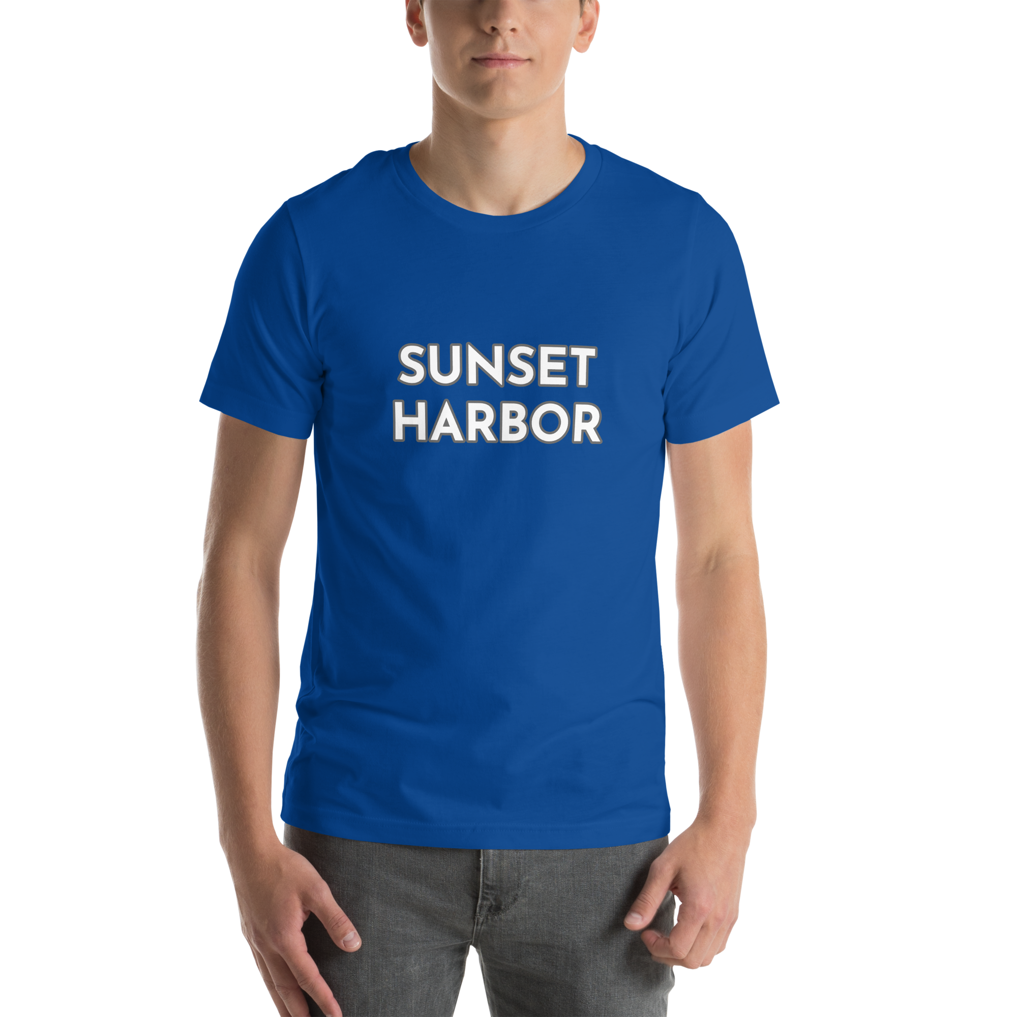 Men's Staple T-Shirt - Sunset Harbor