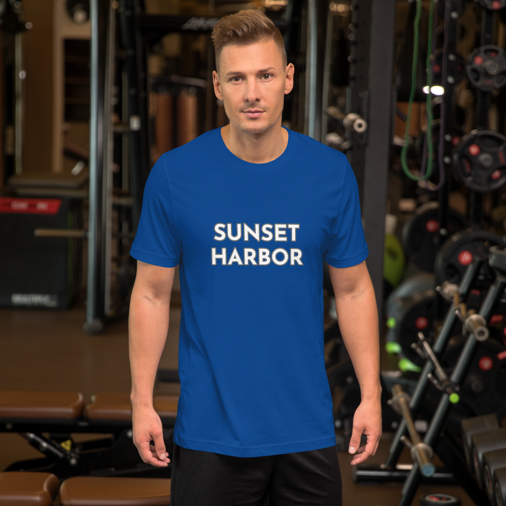 Men's Staple T-Shirt - Sunset Harbor