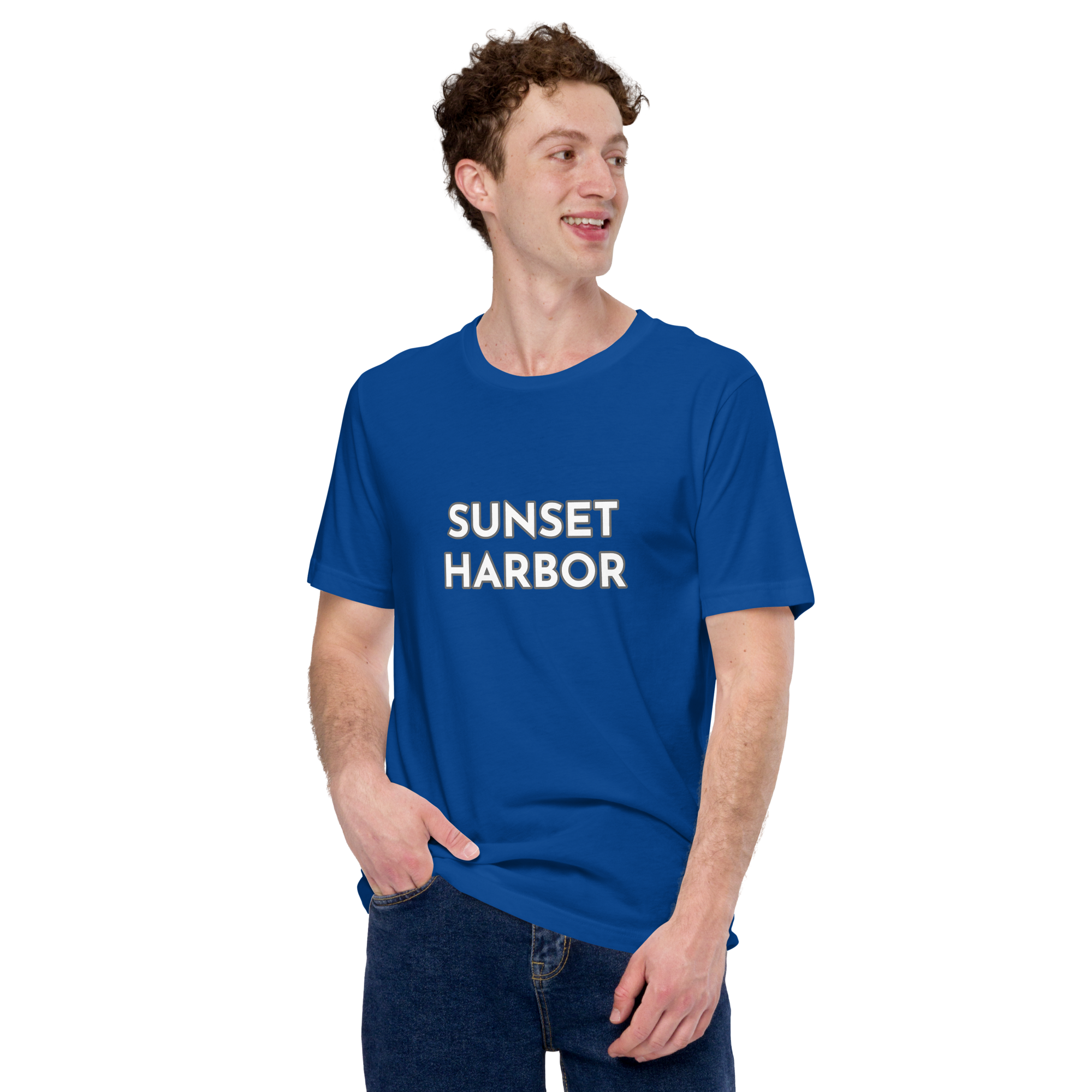 Men's Staple T-Shirt - Sunset Harbor