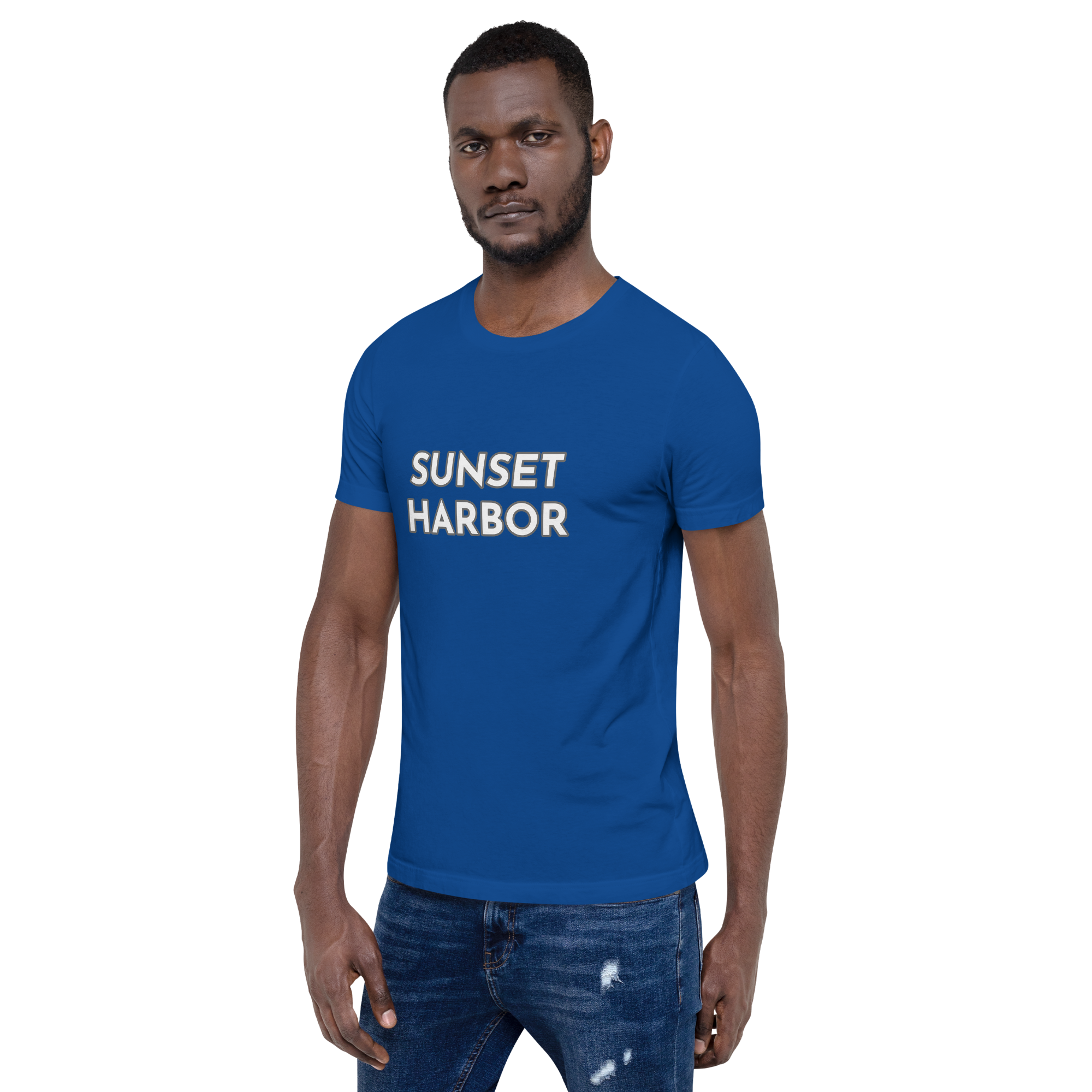 Men's Staple T-Shirt - Sunset Harbor