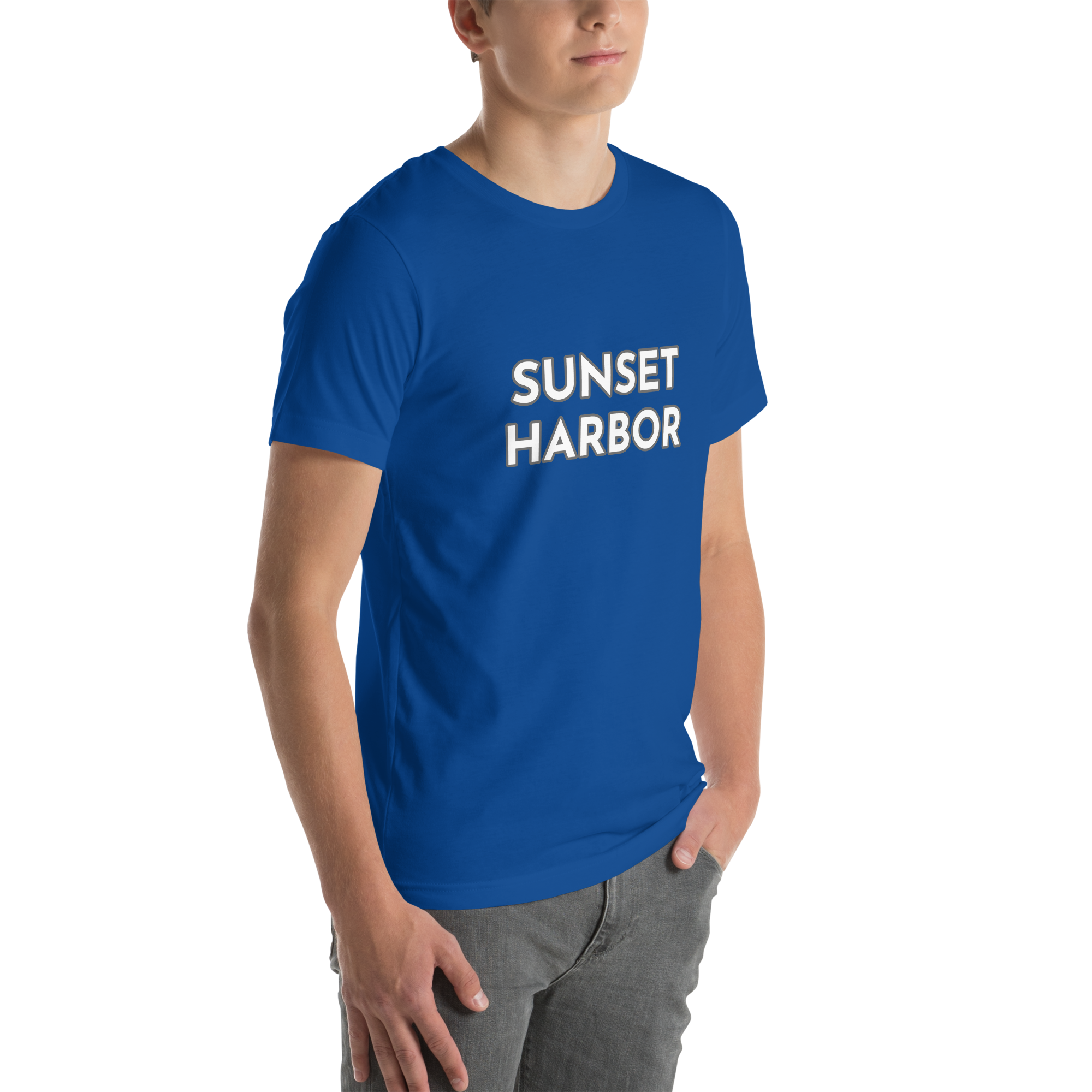 Men's Staple T-Shirt - Sunset Harbor