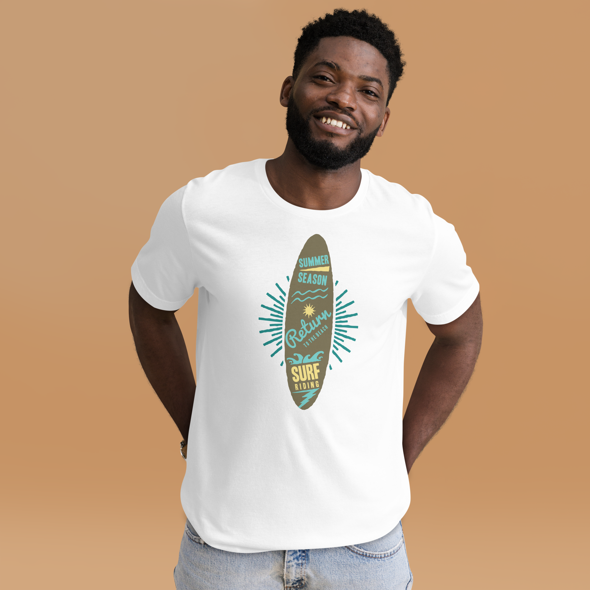 Unisex-T-Shirt – Surfbrett