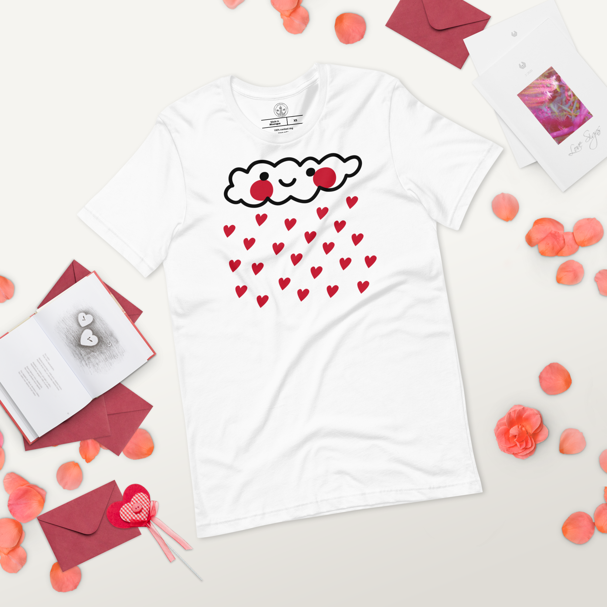 Women's t-shirt - Raining Hearts