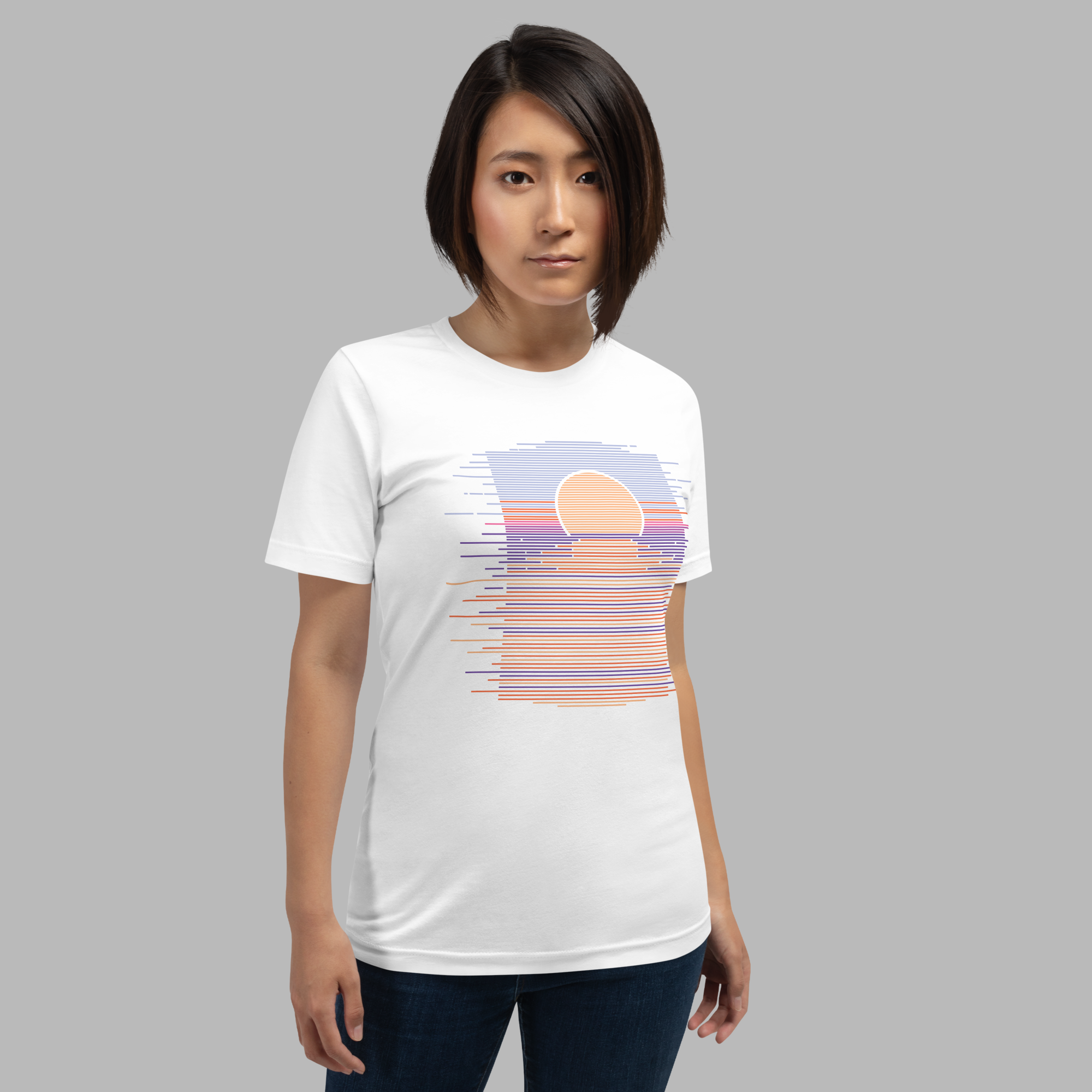 Camiseta unisex - Líneas del Atardecer