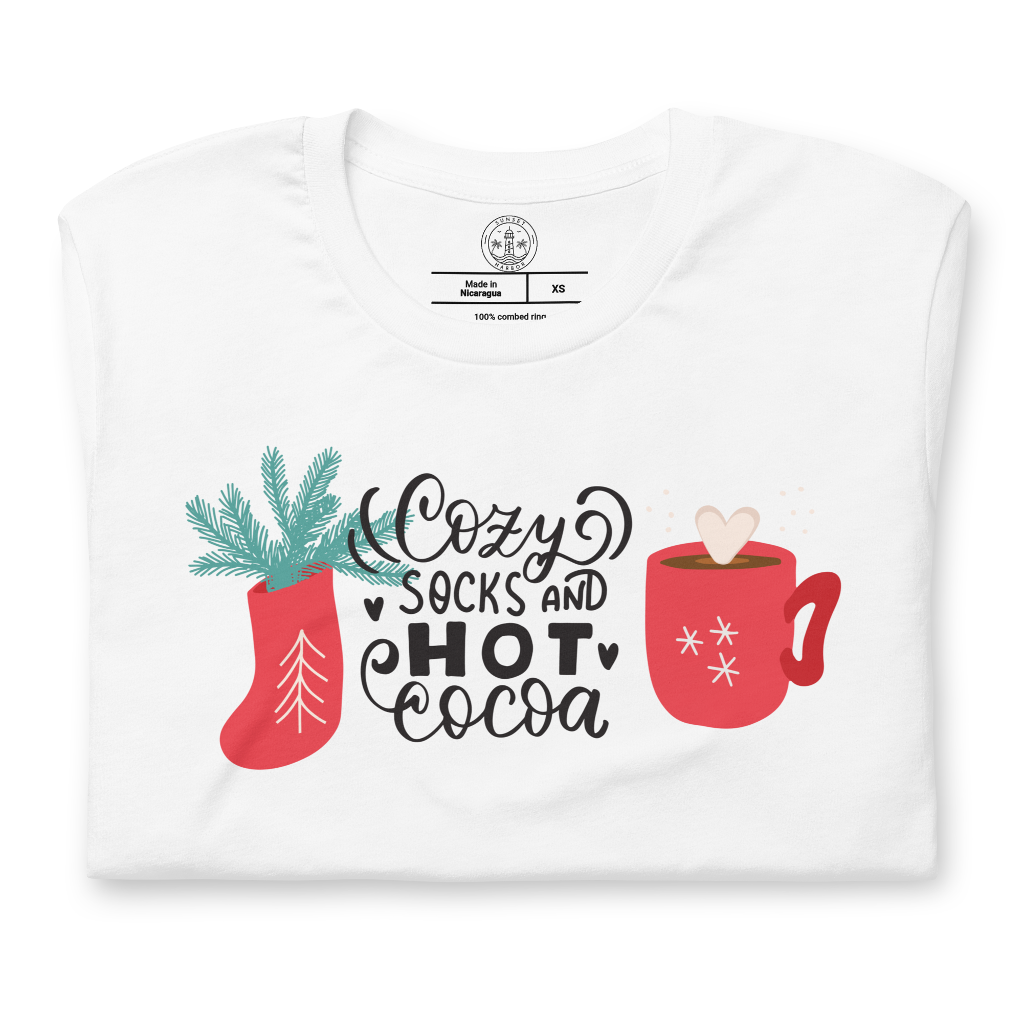 Womens t-shirt - Cozy Socks and Hot Cocoa