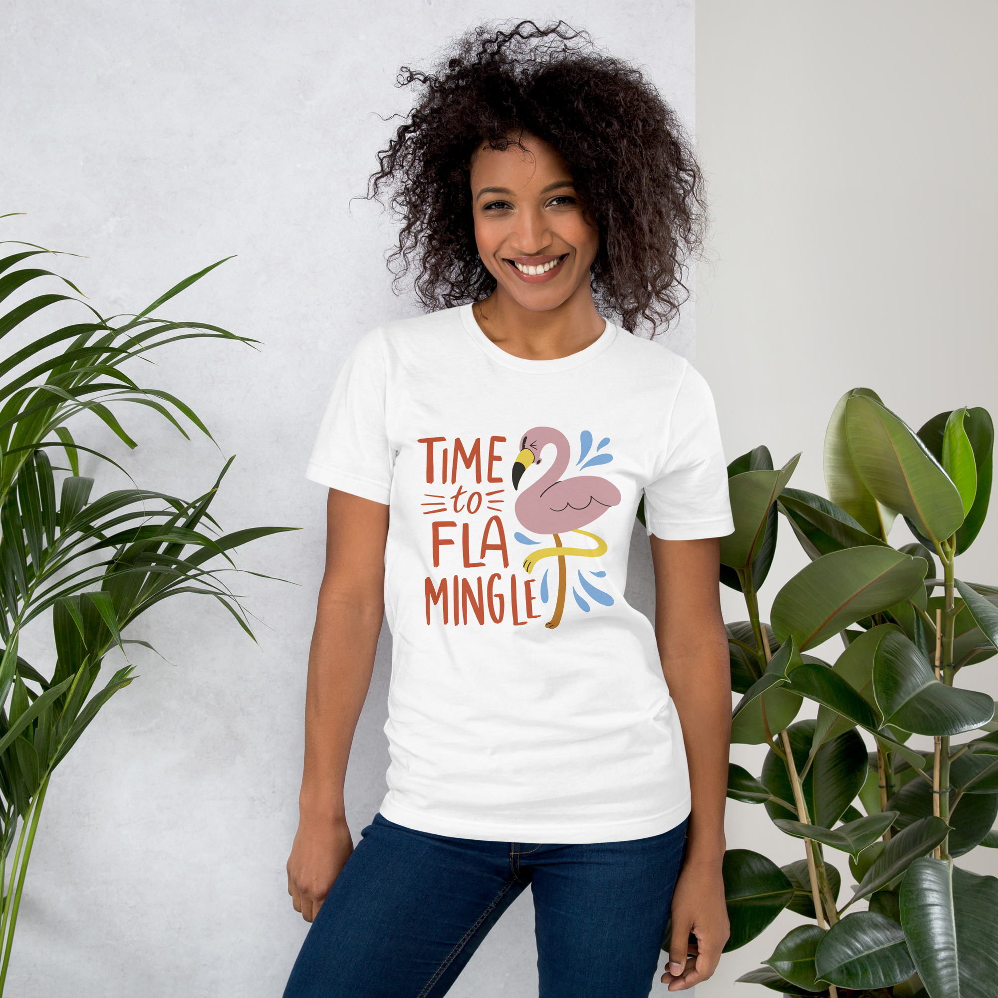 Womens t-shirt - Time to Flamingle