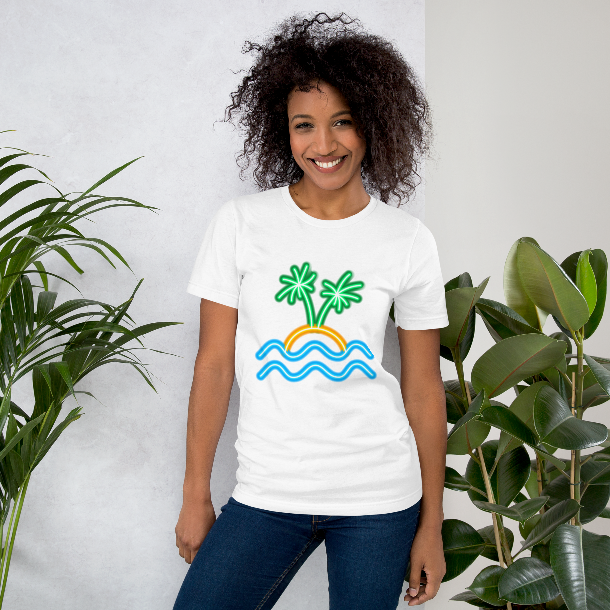 Womens t-shirt - Neon Island Nights