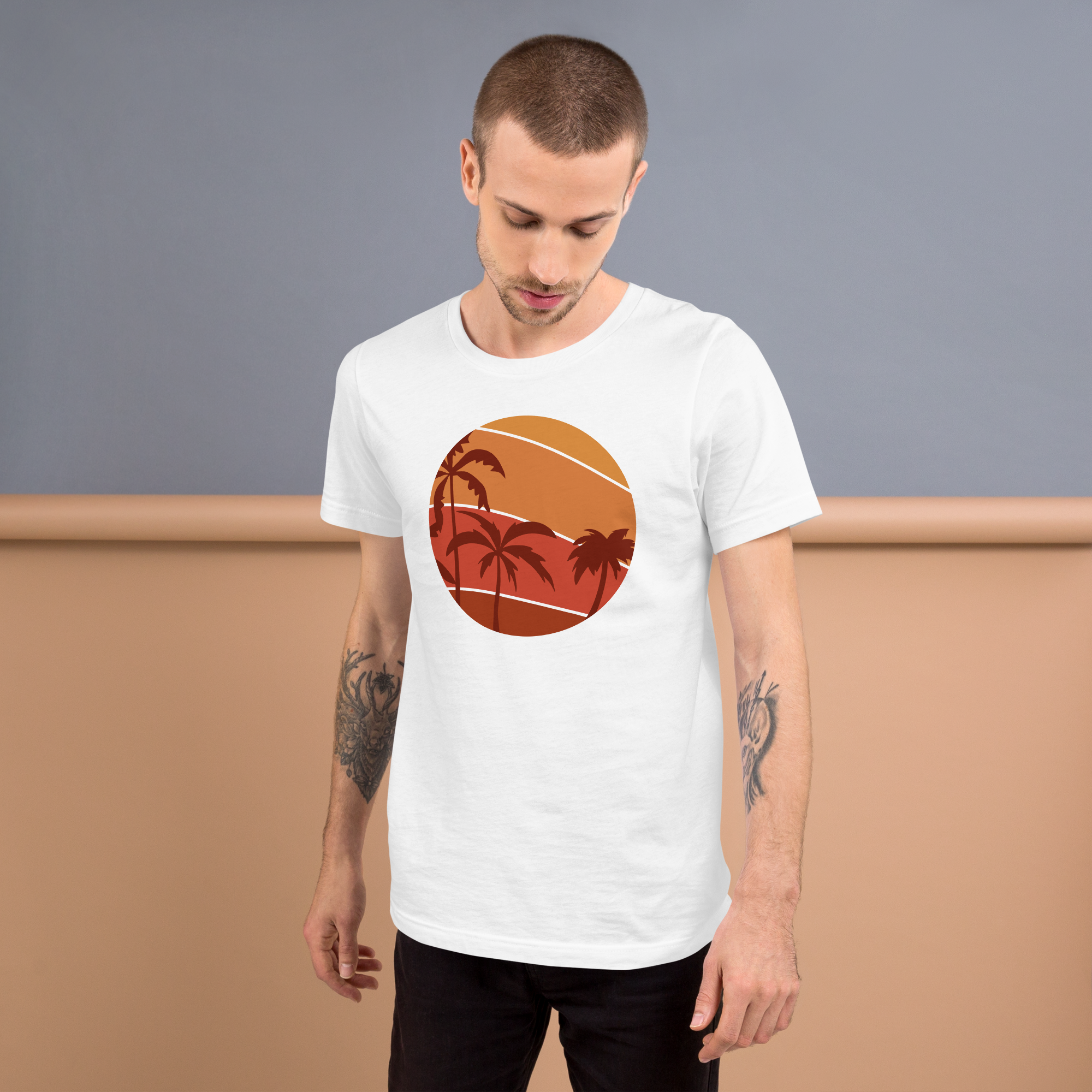 Mens t-shirt - Sunset Palms