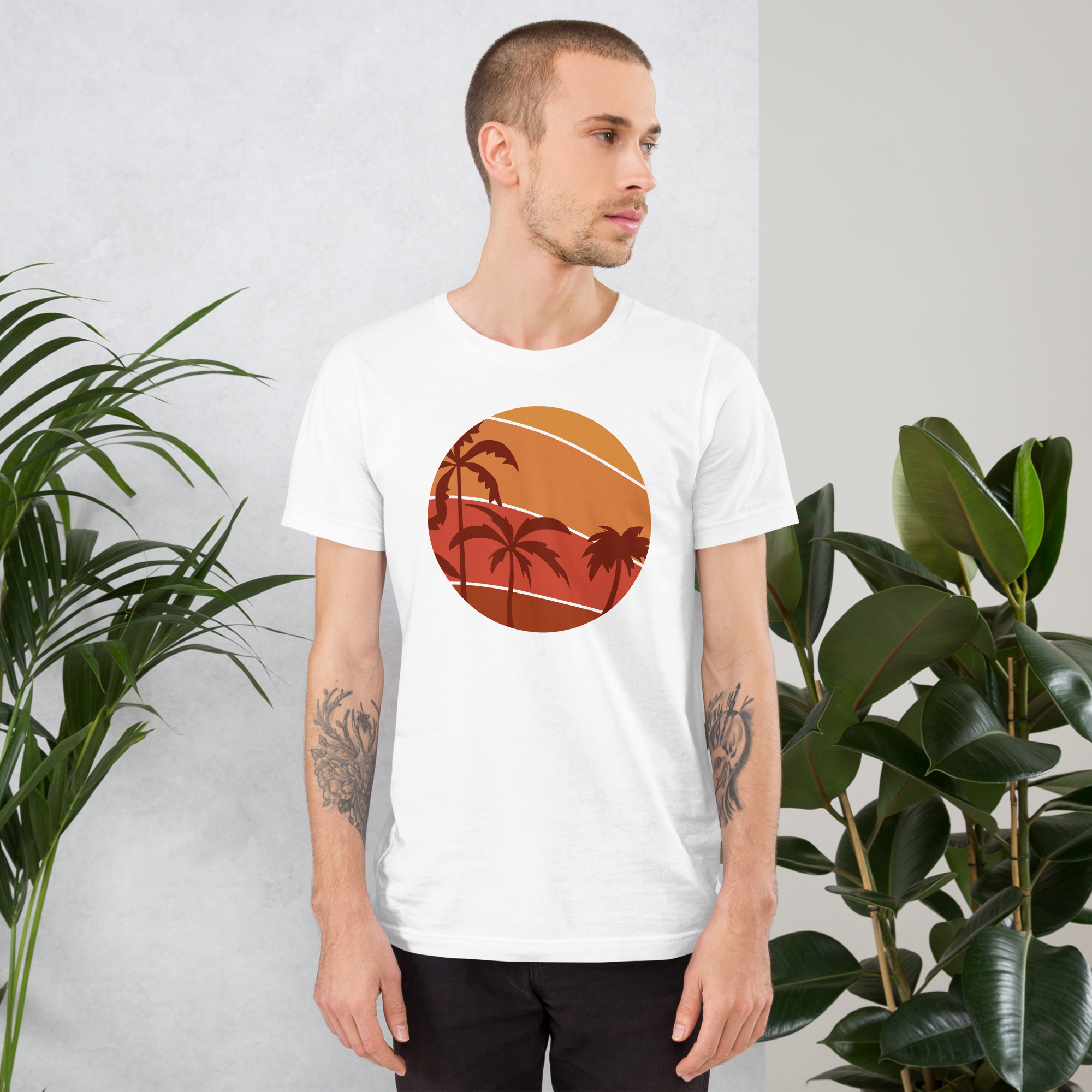 Camiseta de hombre - Sunset Palms