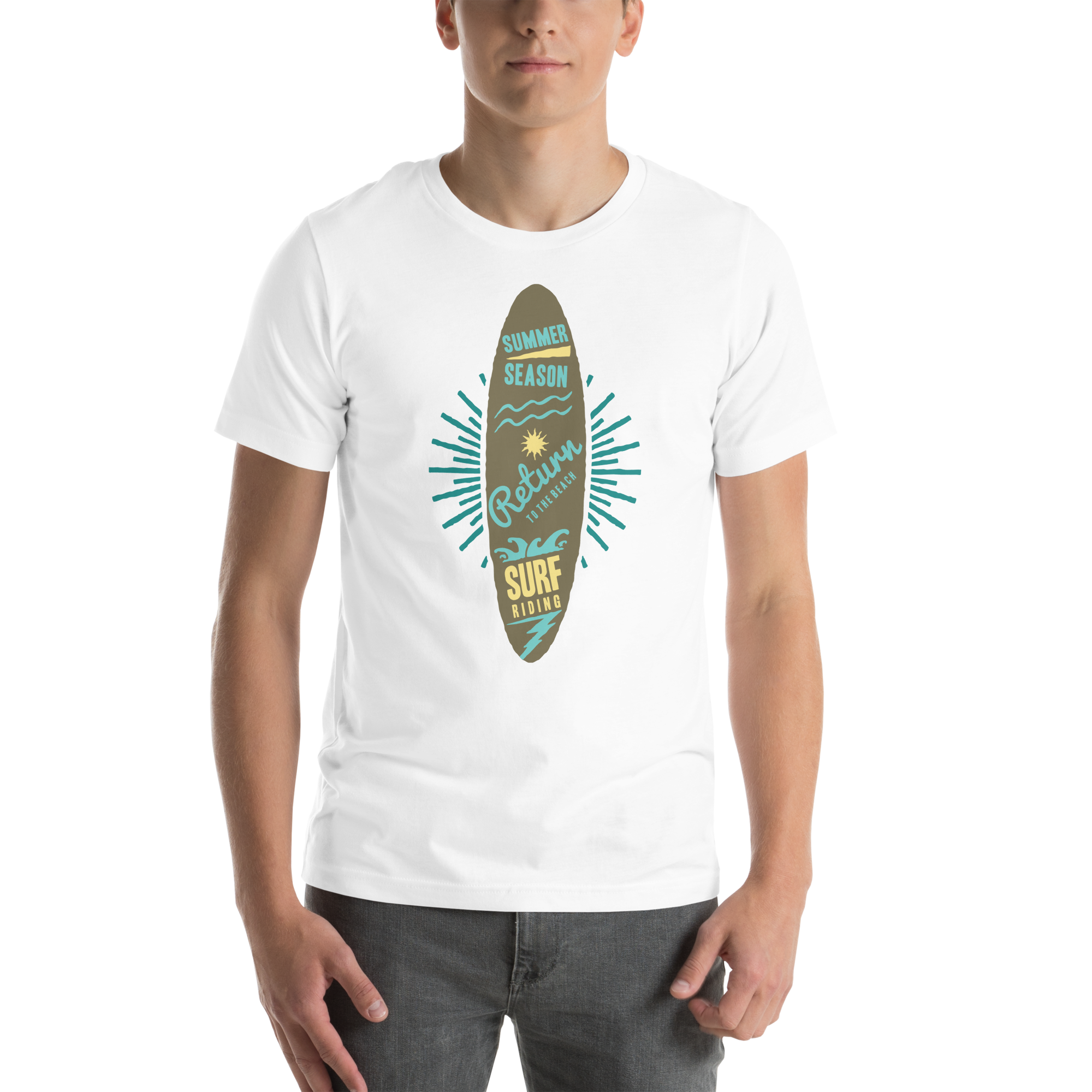 Unisex-T-Shirt – Surfbrett