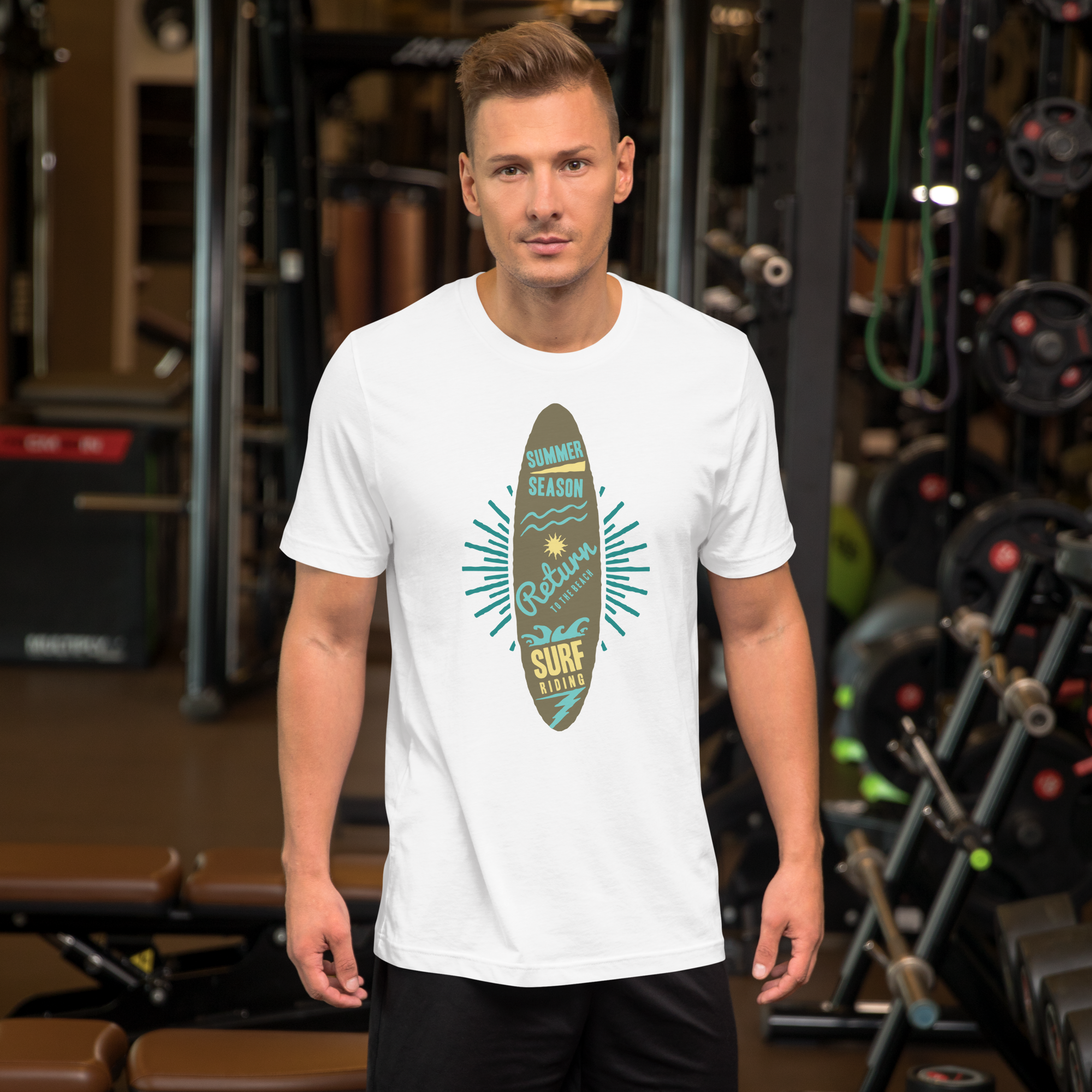 Unisex-T-Shirt – Surfbrett