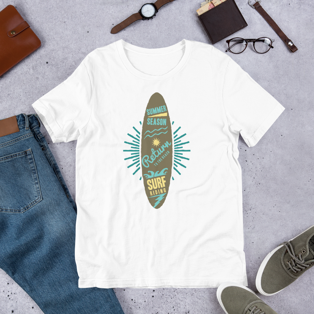 Unisex-T-Shirt – Surfbrett