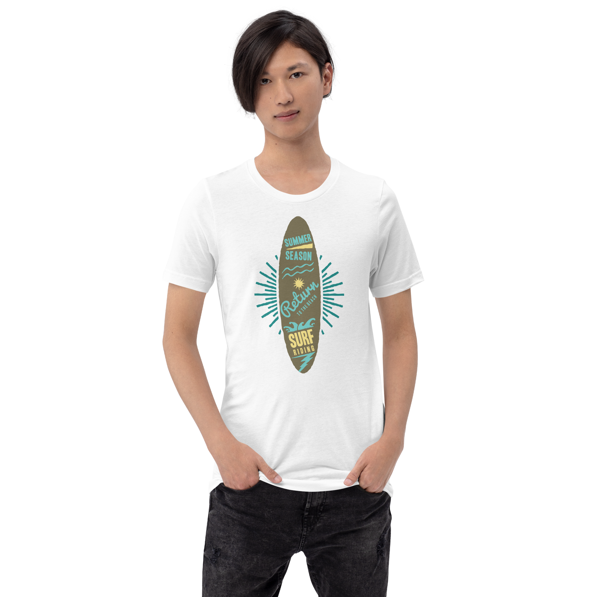 Unisex-T-Shirt – Surfbrett