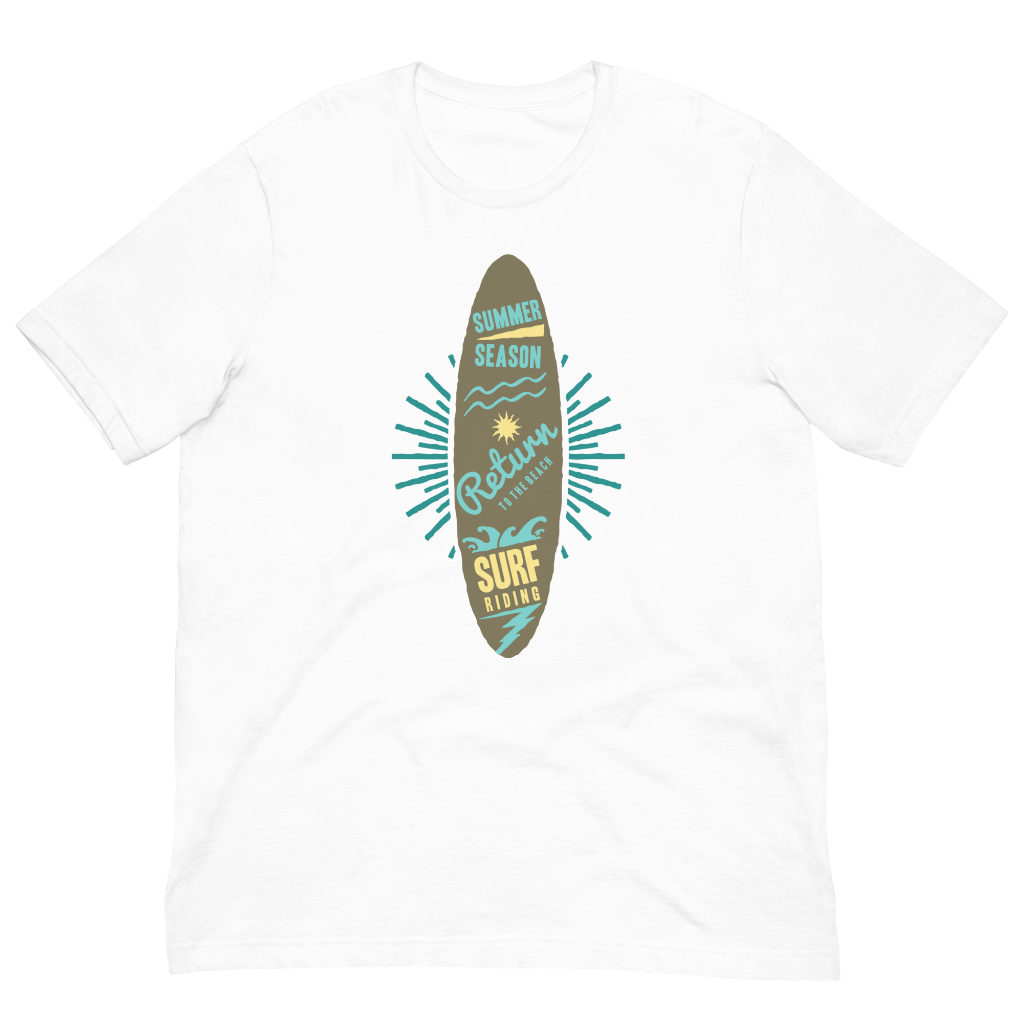 Unisex-T-Shirt – Surfbrett