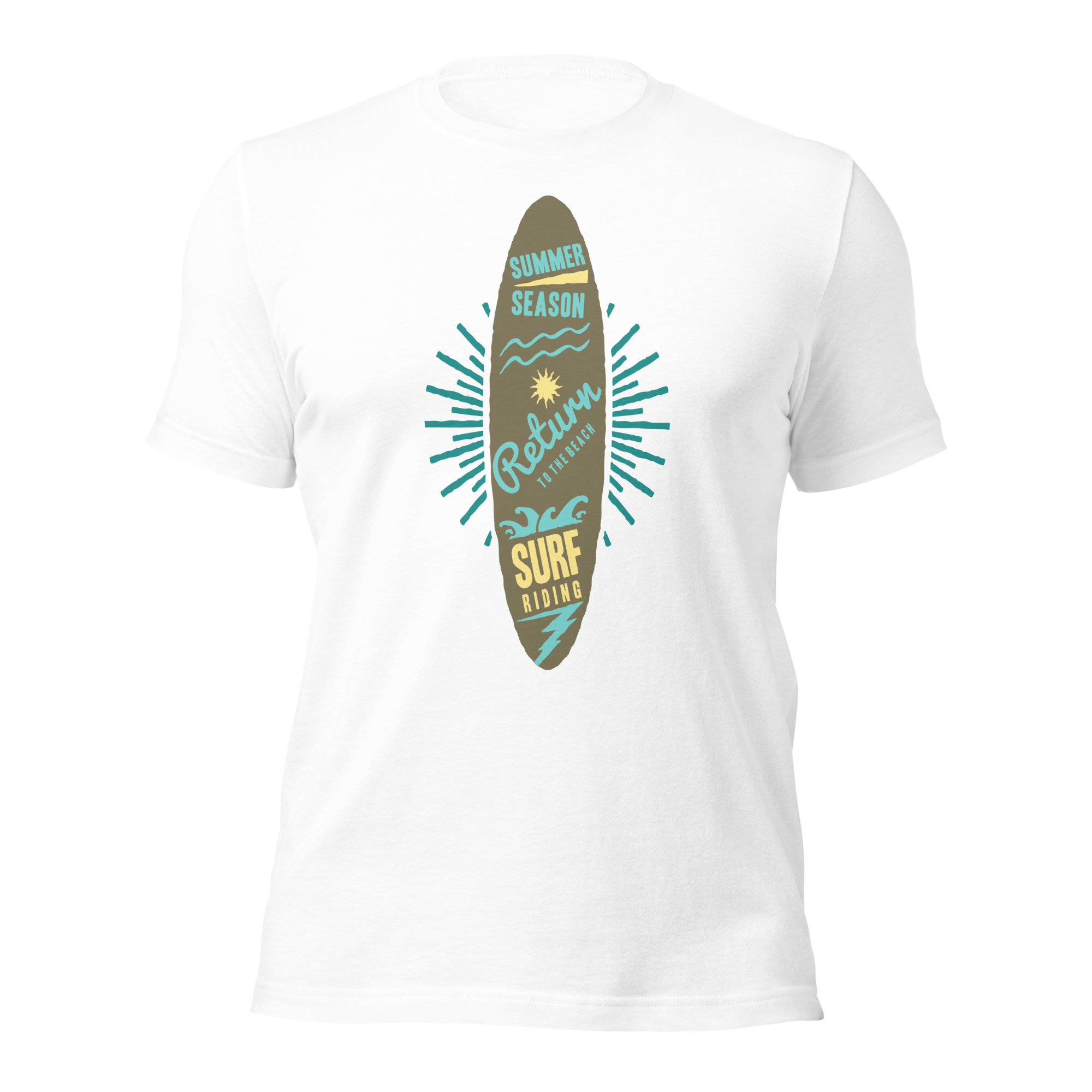 Unisex-T-Shirt – Surfbrett