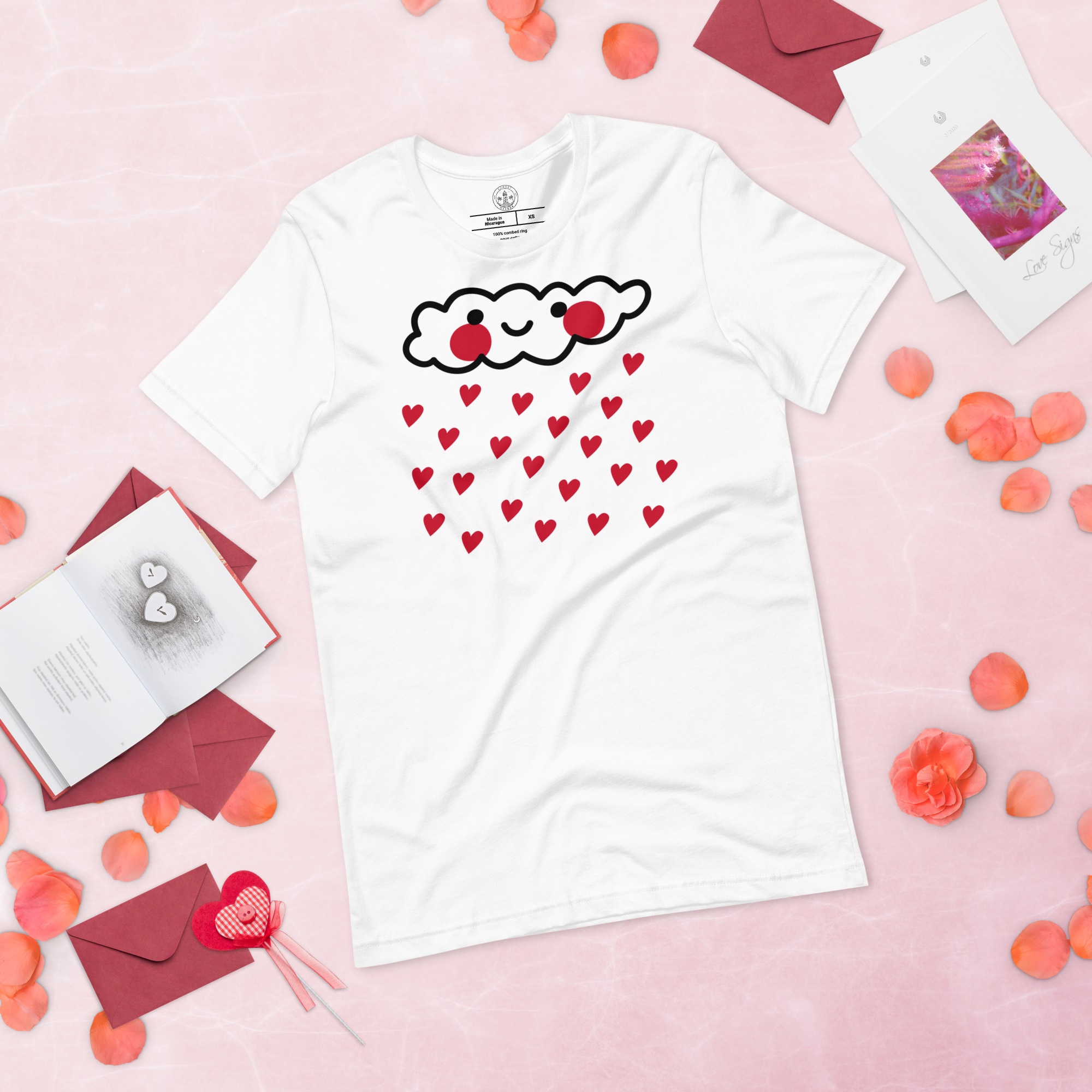 Women's t-shirt - Raining Hearts