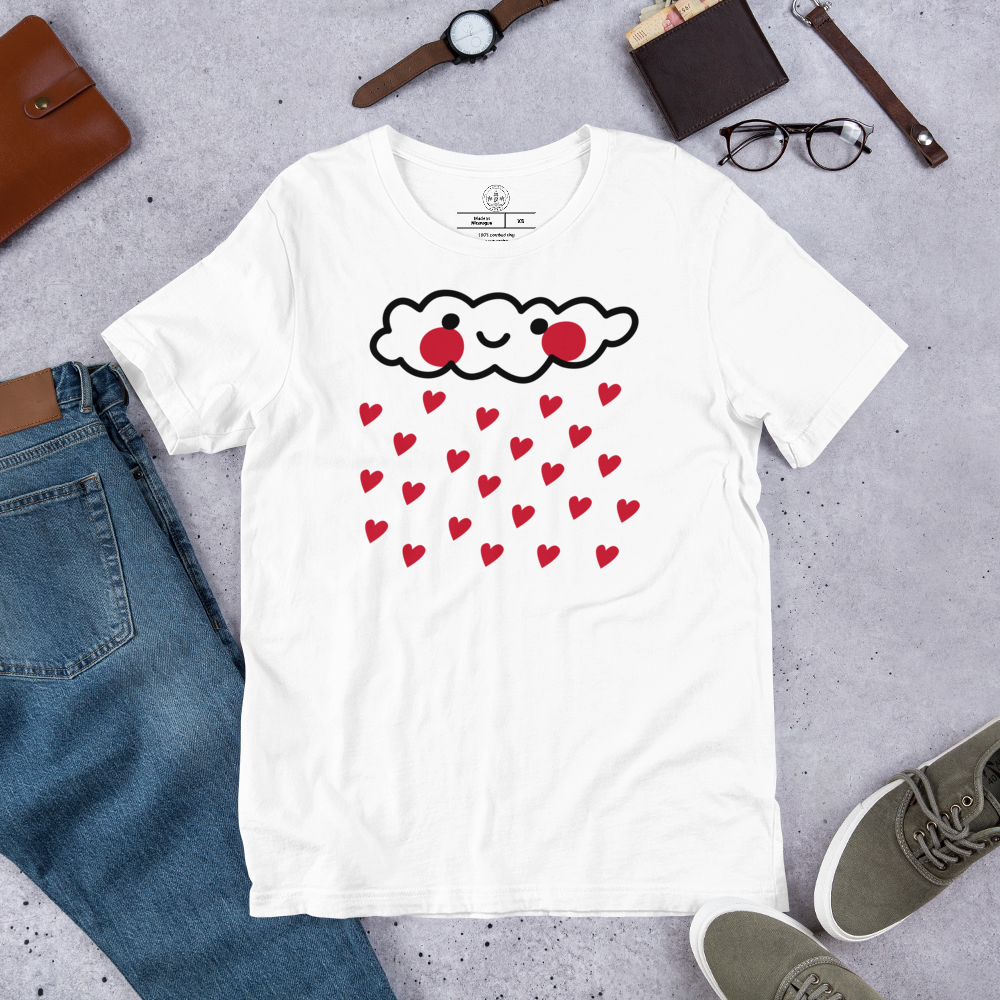 Women's t-shirt - Raining Hearts