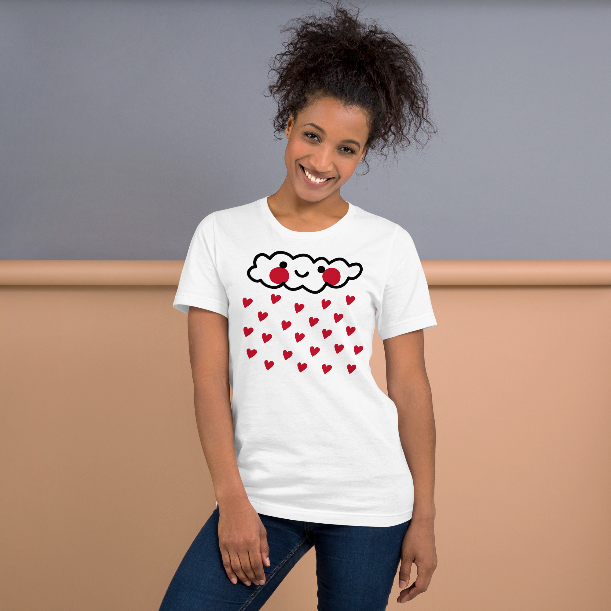 Women's t-shirt - Raining Hearts