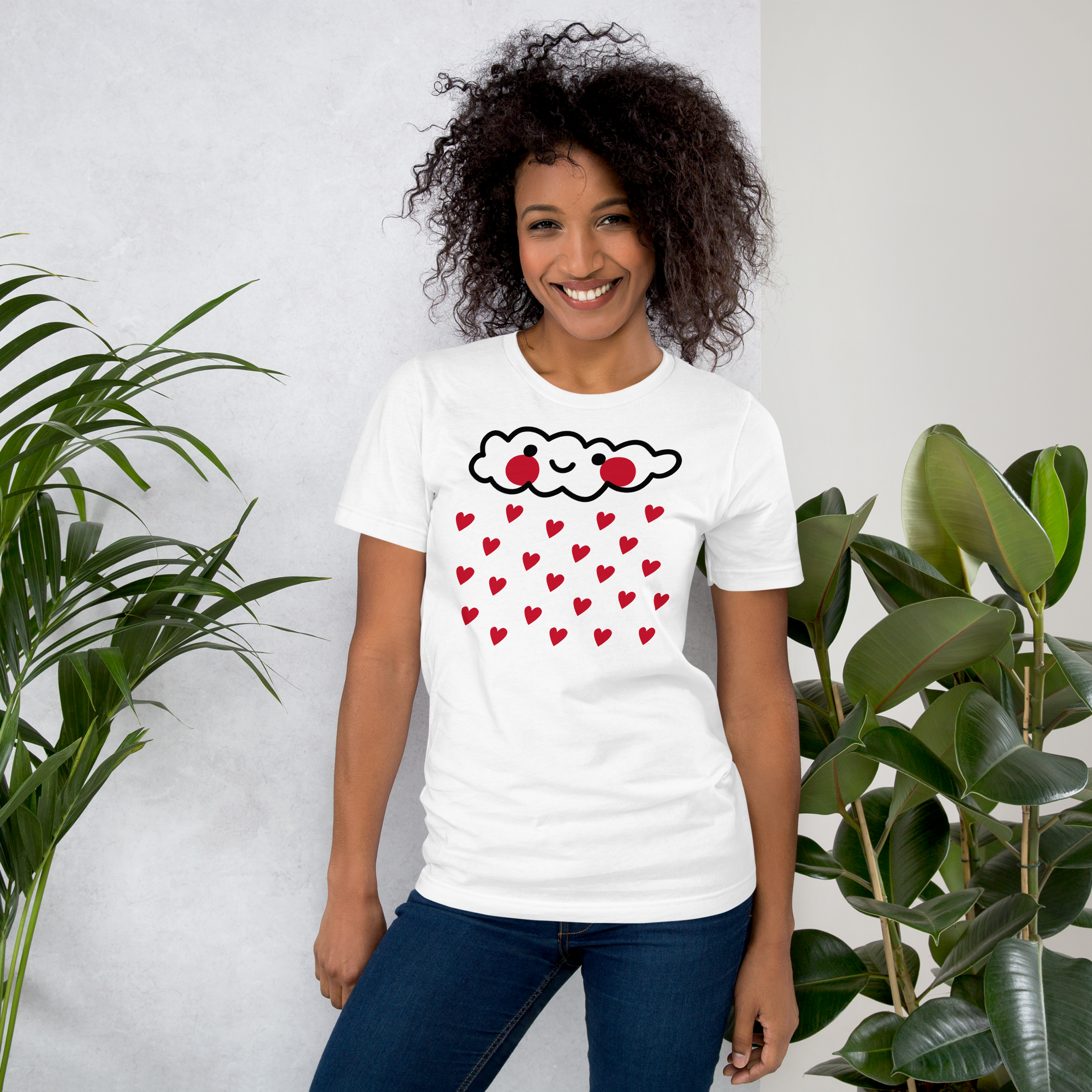 Women's t-shirt - Raining Hearts