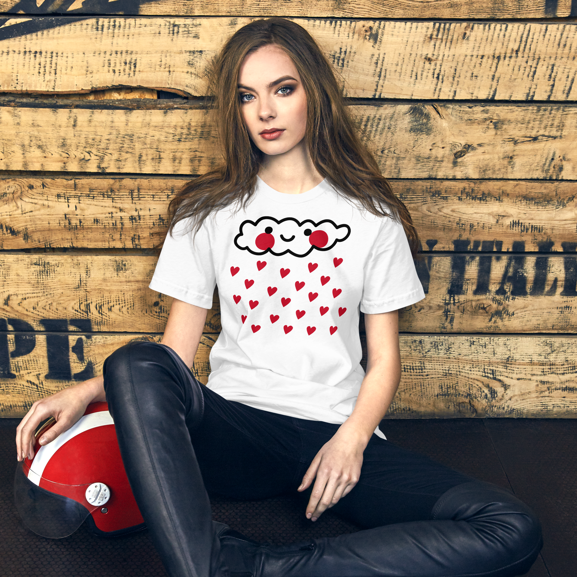 Women's t-shirt - Raining Hearts