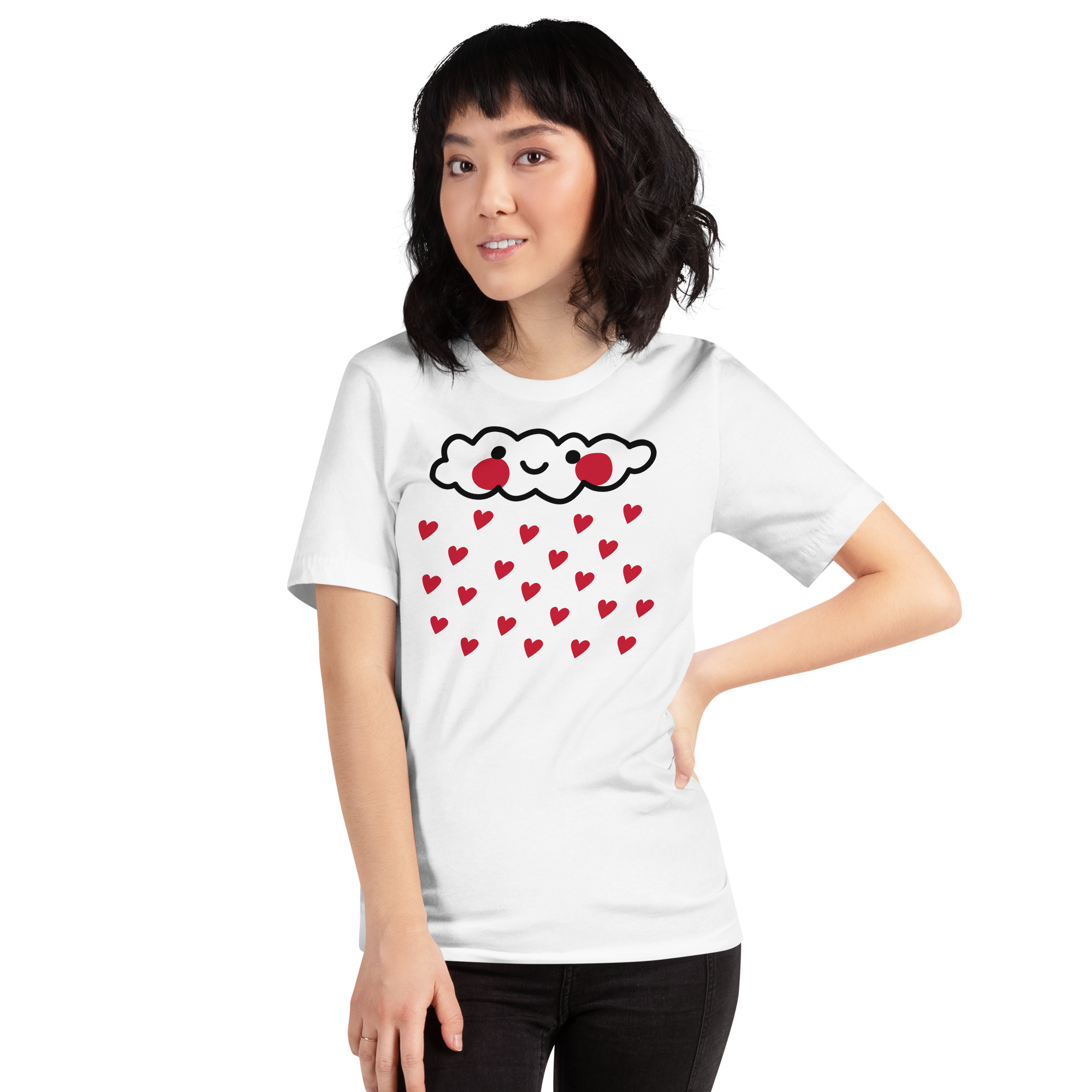 Women's t-shirt - Raining Hearts