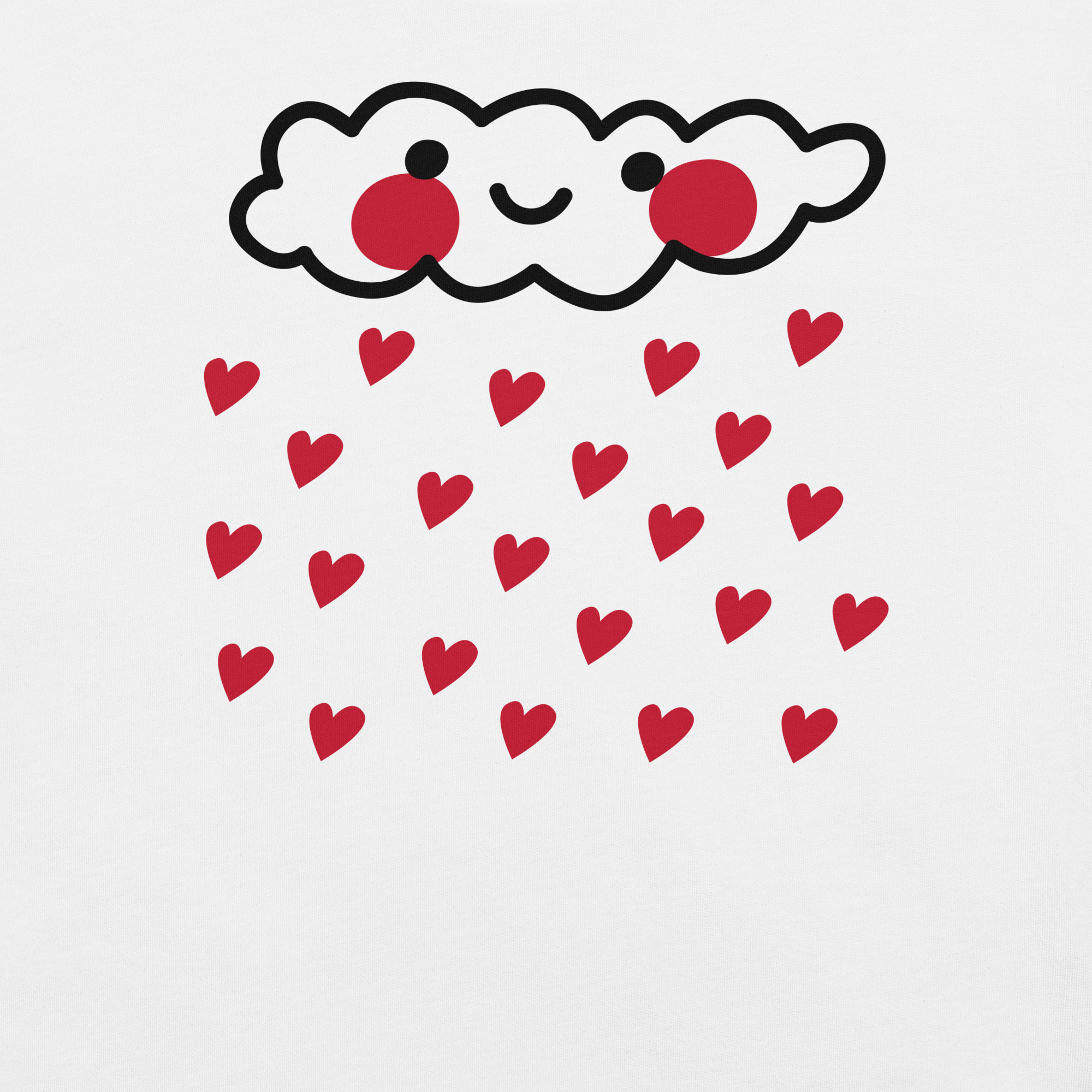 Women's t-shirt - Raining Hearts