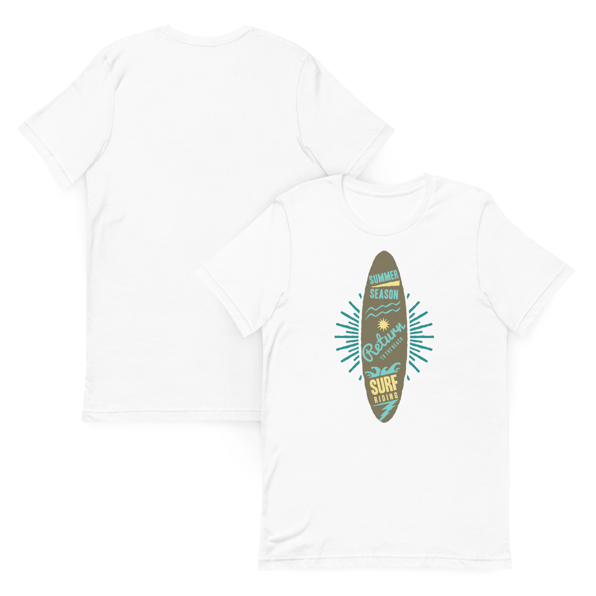 Unisex-T-Shirt – Surfbrett