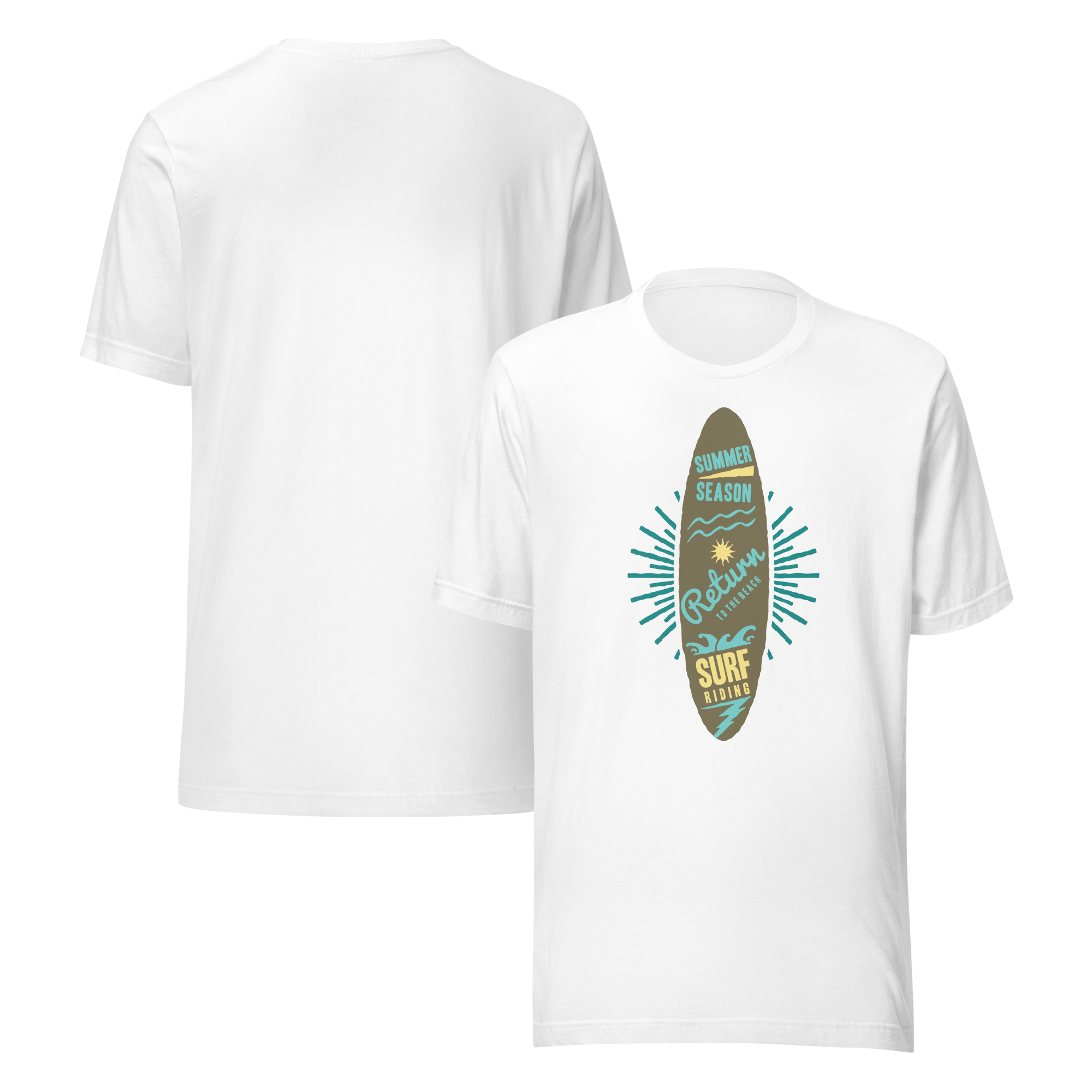 Unisex-T-Shirt – Surfbrett