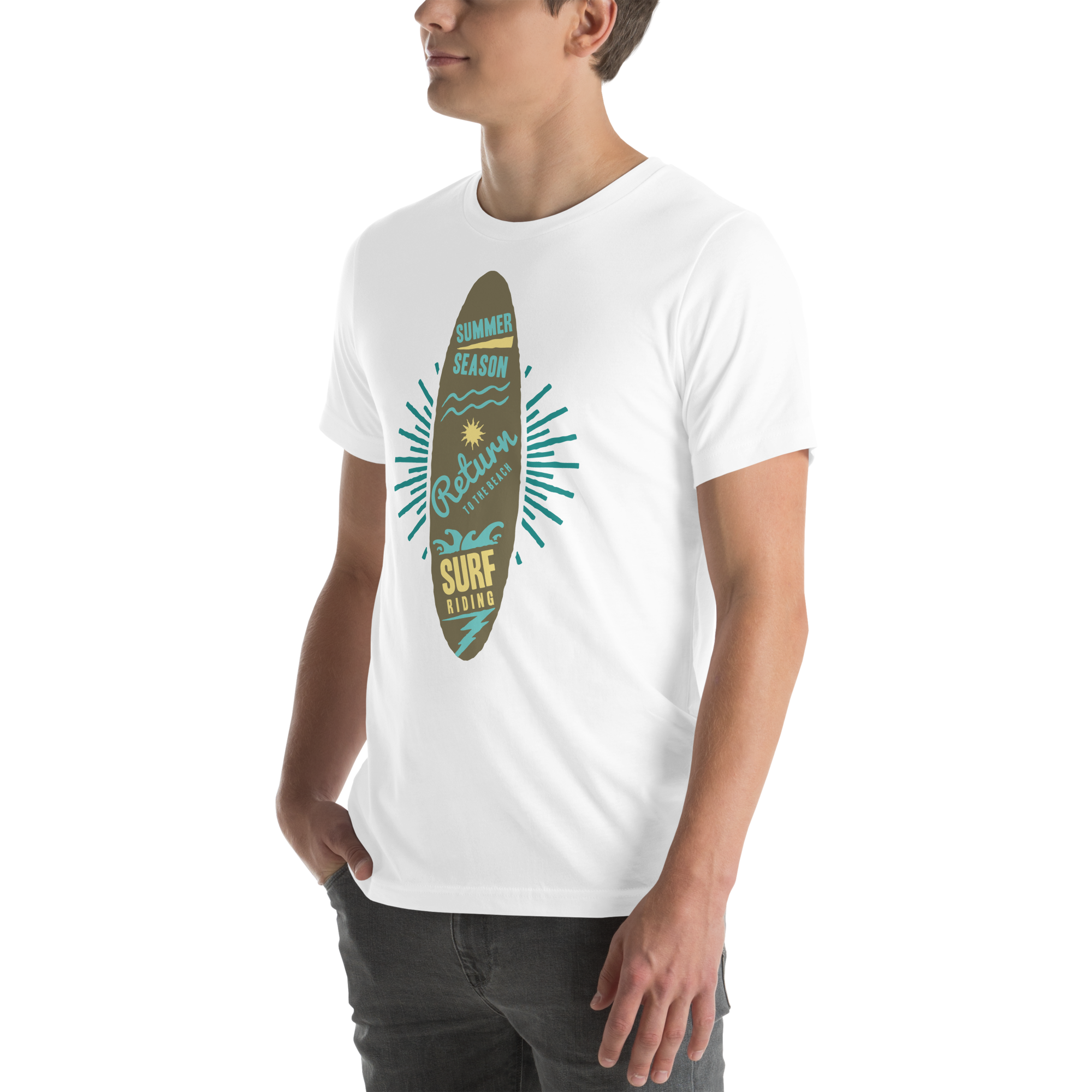 Unisex-T-Shirt – Surfbrett