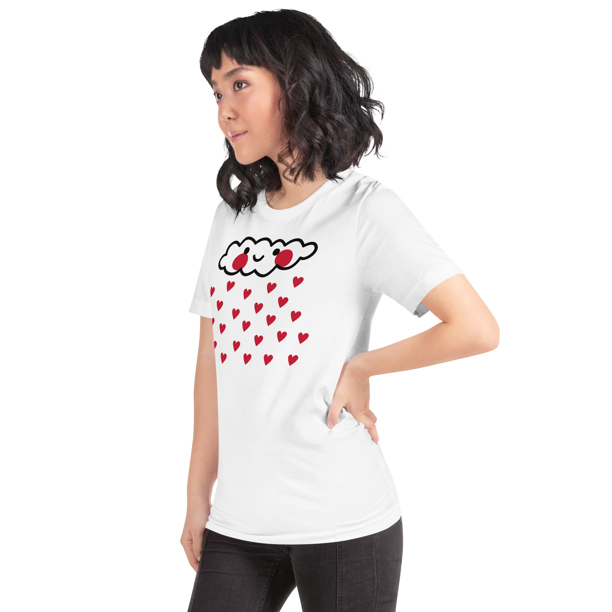 Women's t-shirt - Raining Hearts