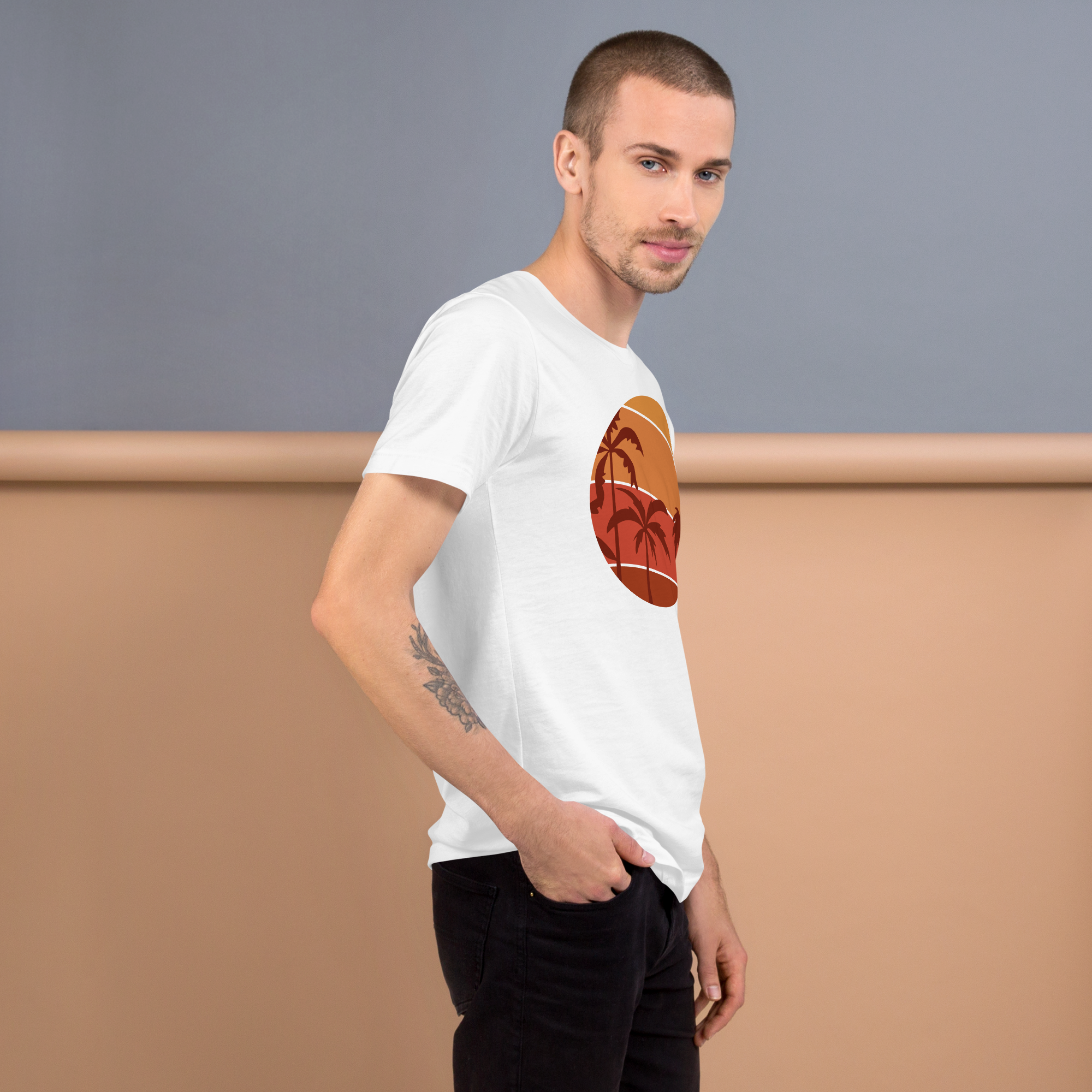 Mens t-shirt - Sunset Palms