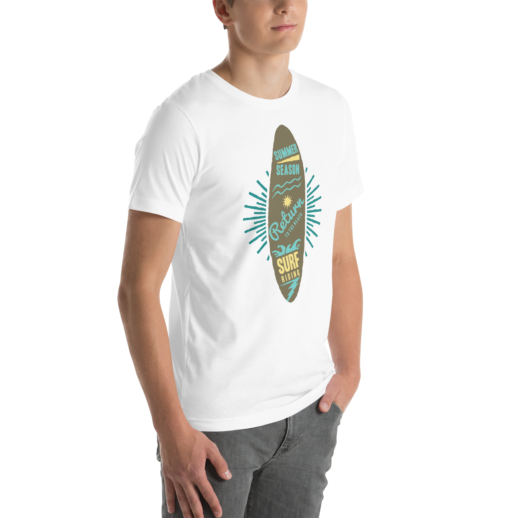 Unisex-T-Shirt – Surfbrett