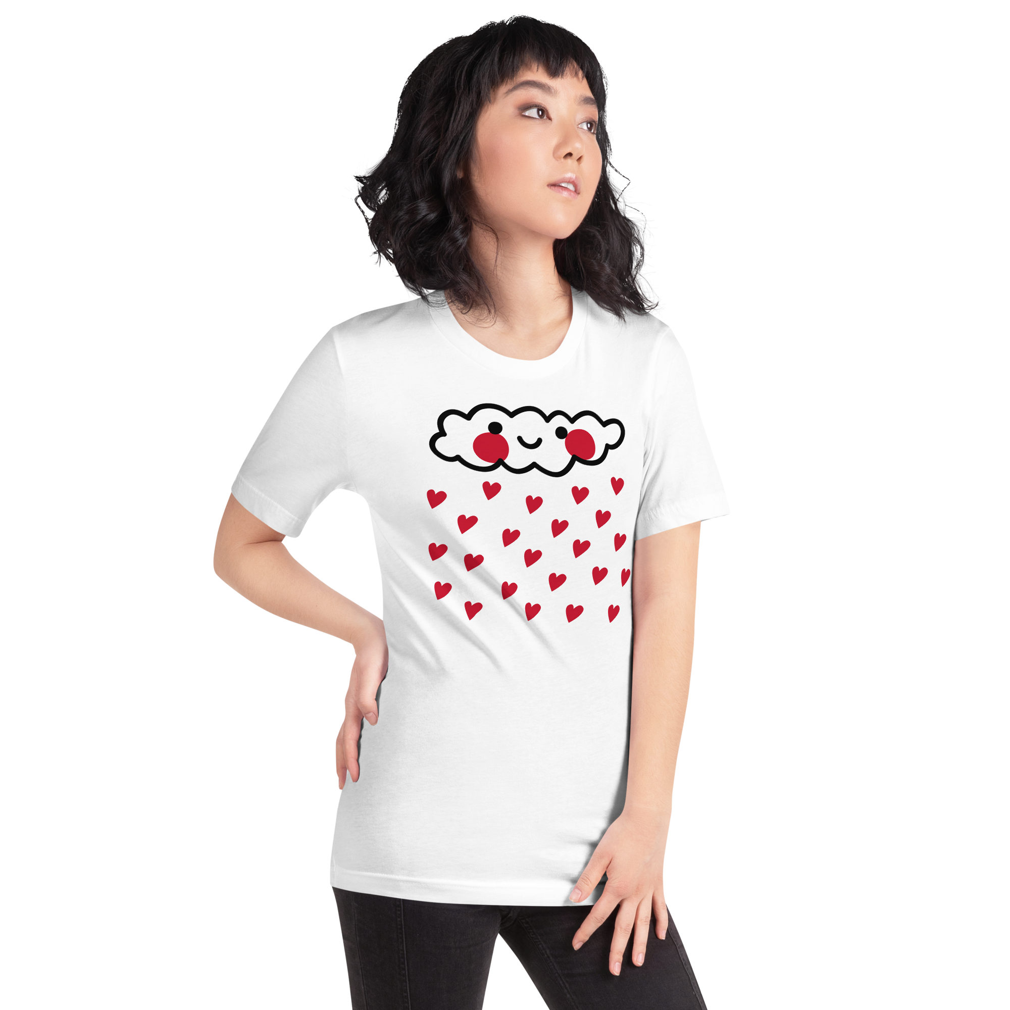 Women's t-shirt - Raining Hearts