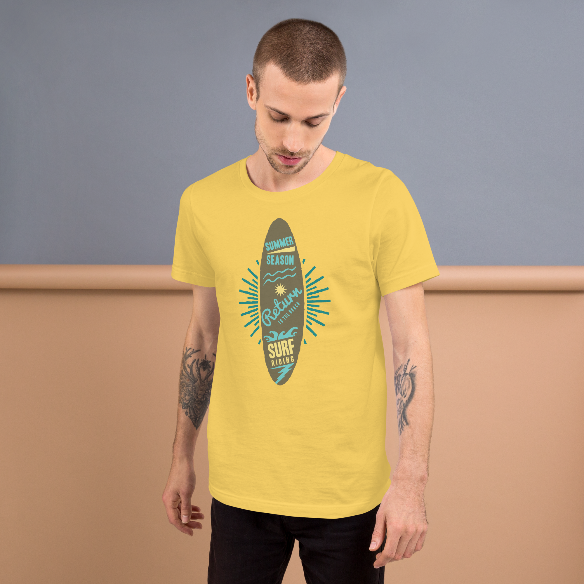 Unisex-T-Shirt – Surfbrett