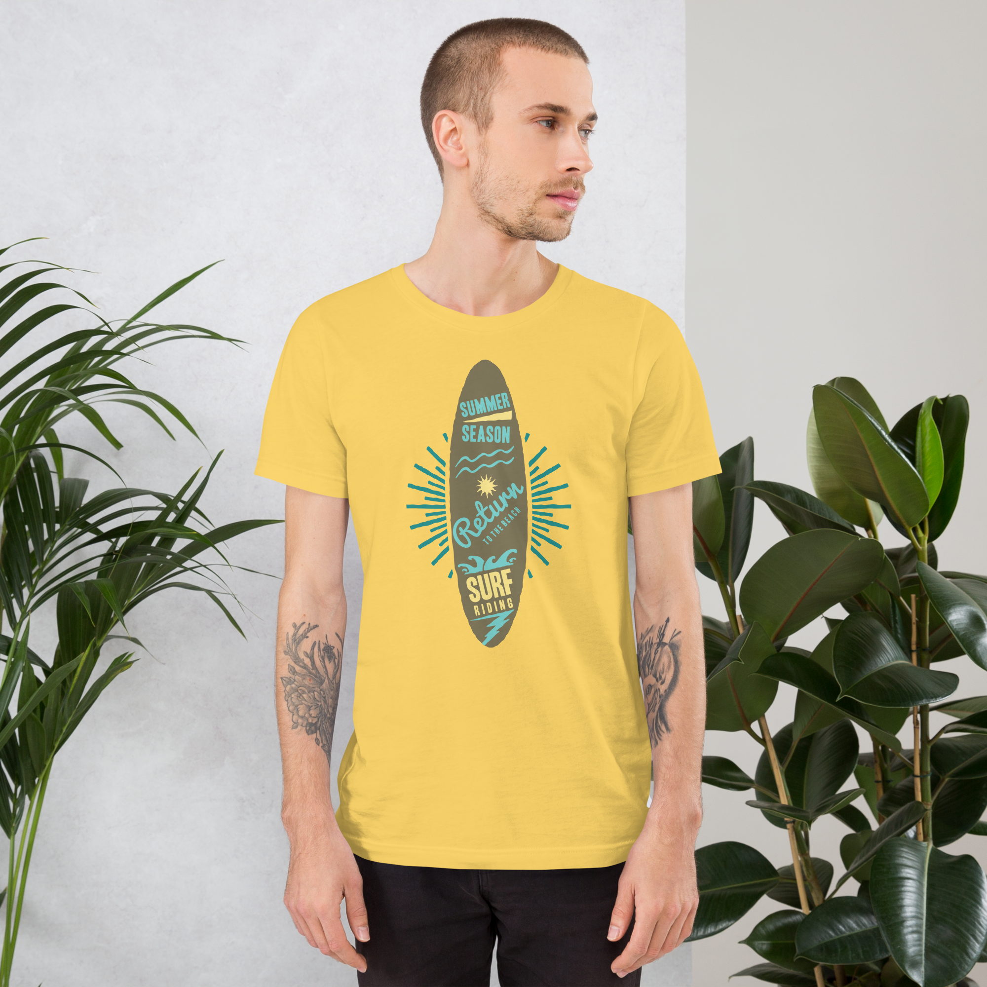 Unisex-T-Shirt – Surfbrett