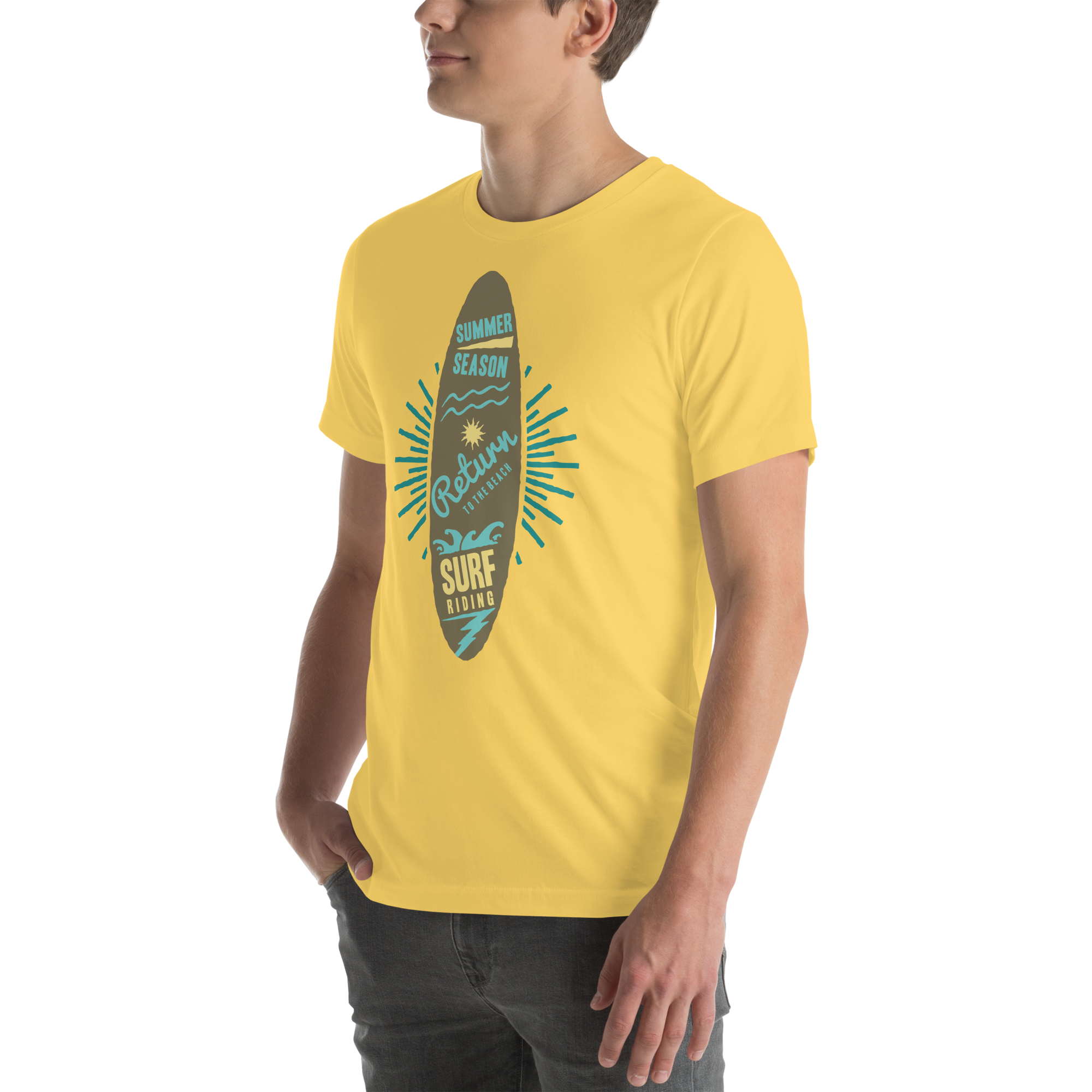 Unisex-T-Shirt – Surfbrett