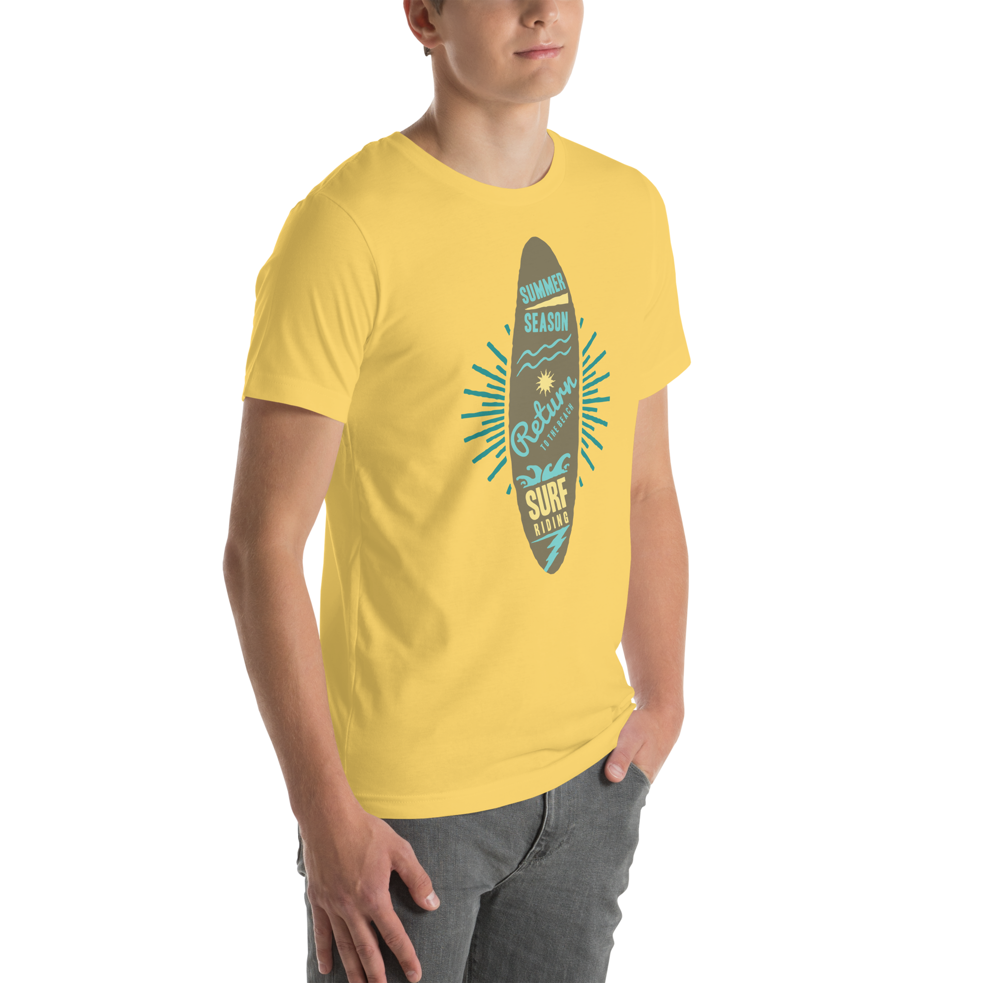 Unisex-T-Shirt – Surfbrett