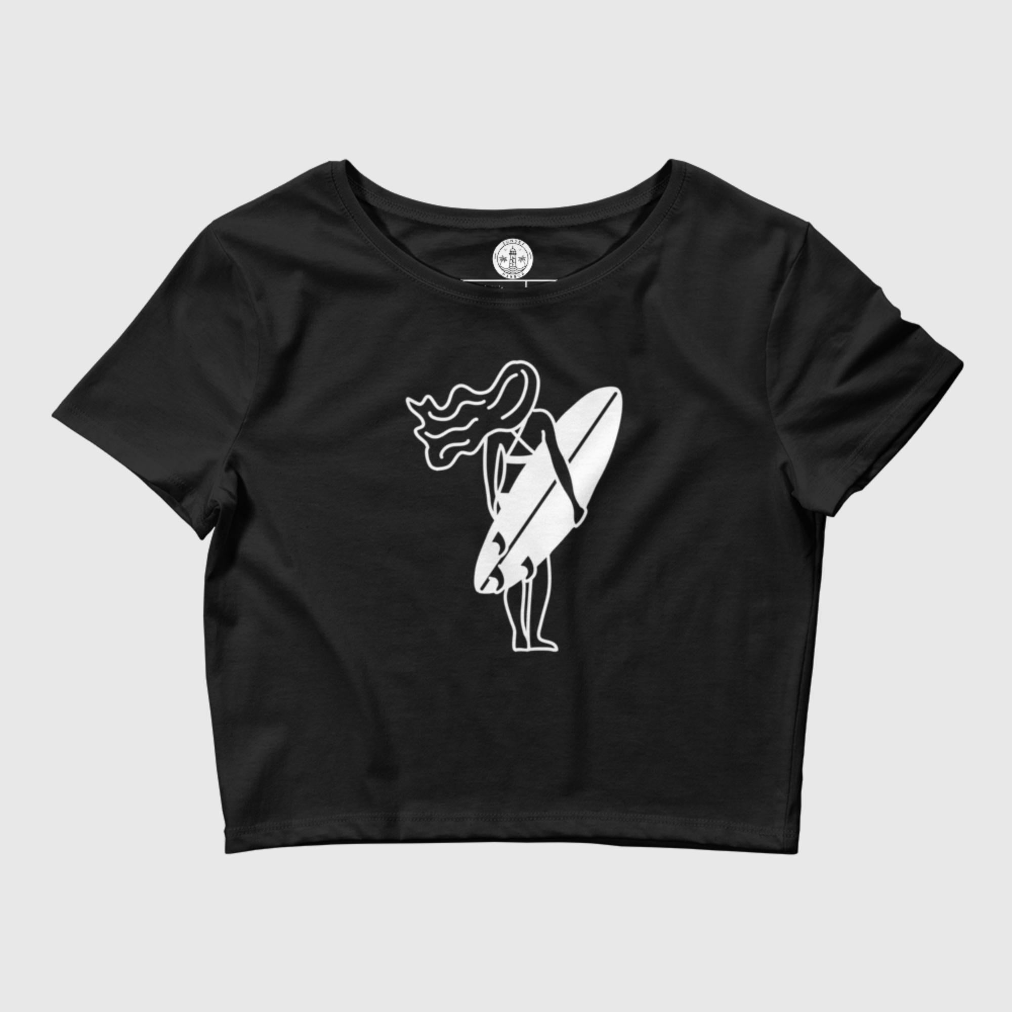 Crop-T-Shirt für Damen – Surfer