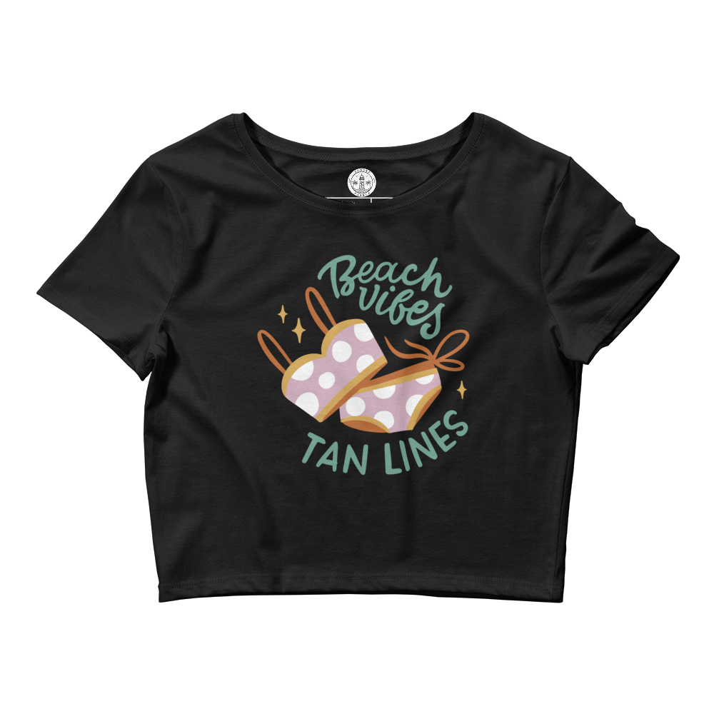 Camiseta corta para mujer - Beach Vibes, Tan Lines