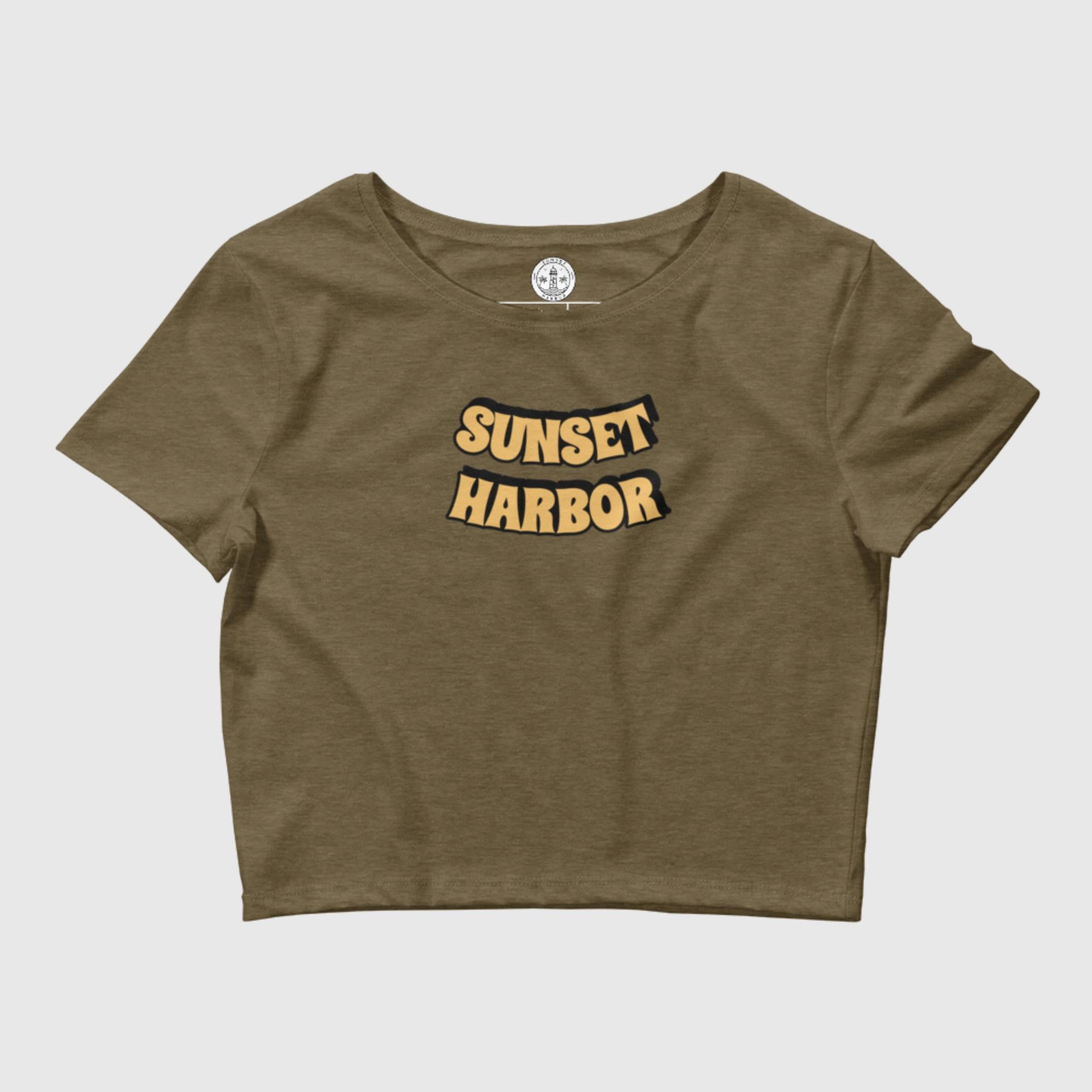 Camiseta corta para mujer - Sunset Harbor (naranja)