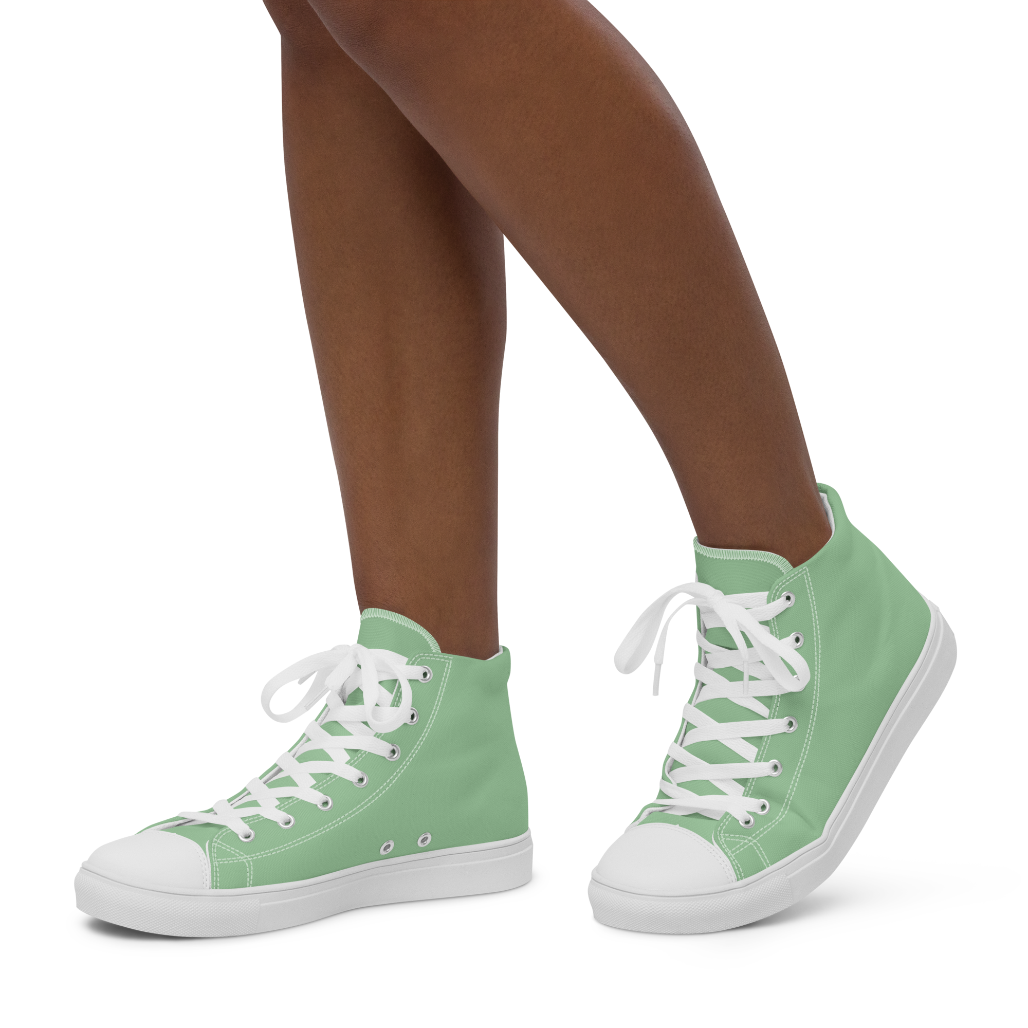 Women’s high top canvas shoes - Palm Green