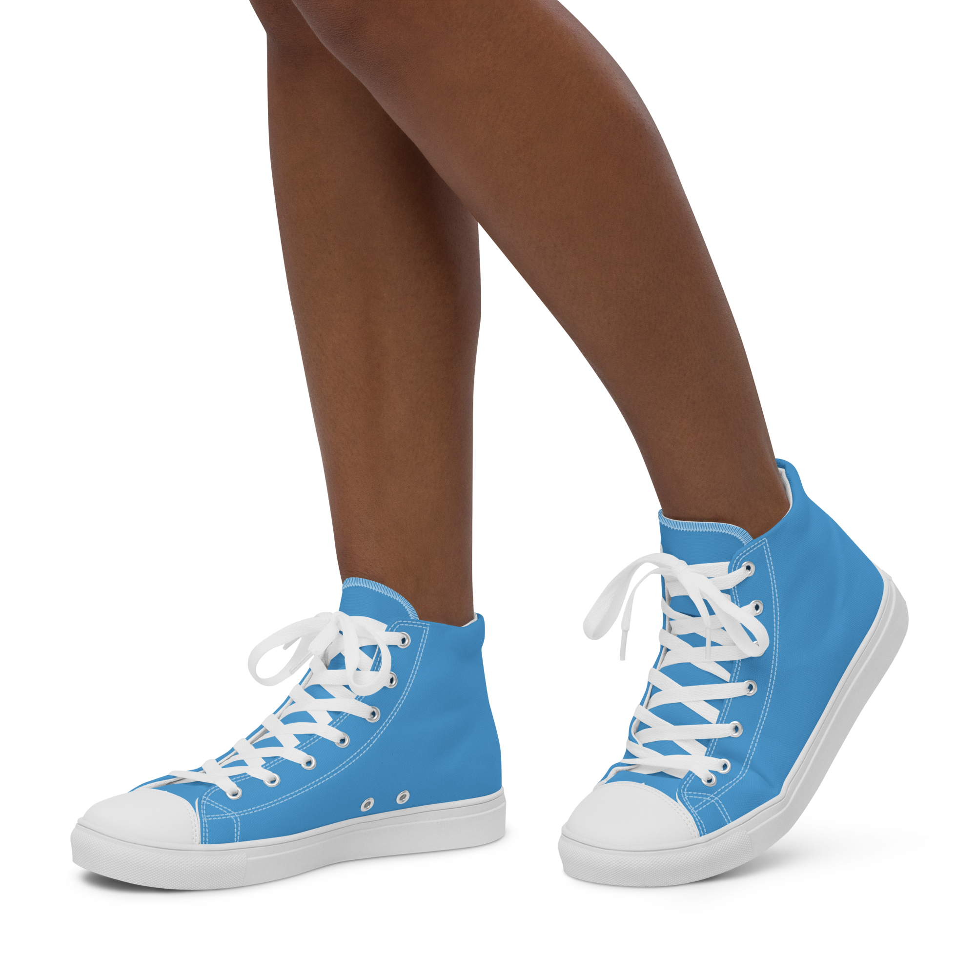 Women’s high top canvas shoes - Ocean Blue