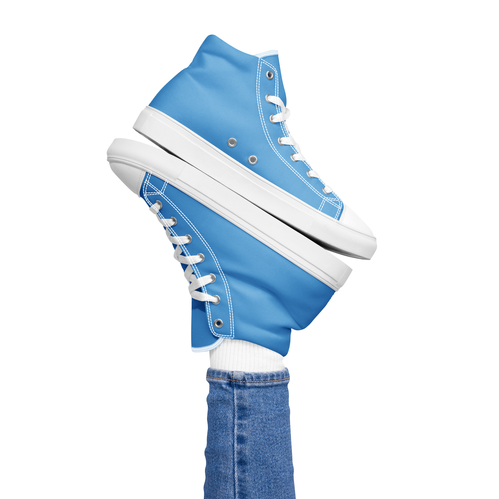 Women’s high top canvas shoes - Ocean Blue