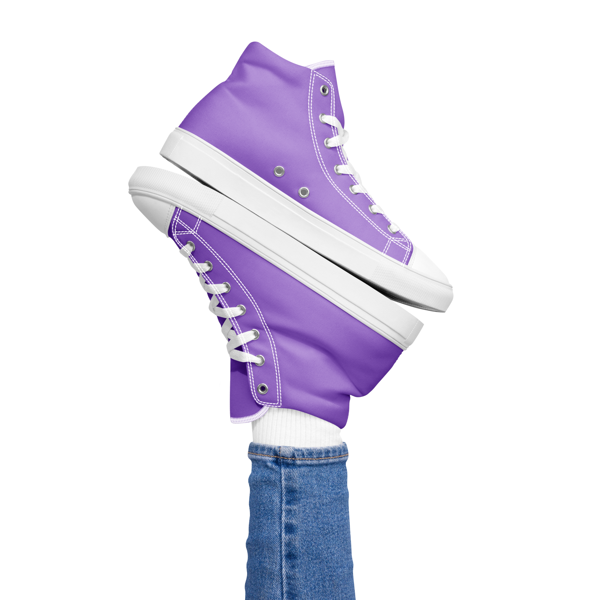 Women’s high top canvas shoes - Coastal Purple