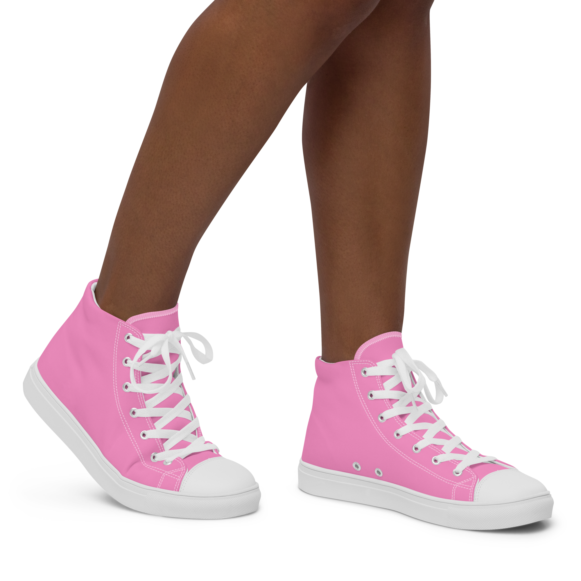 Women’s high top canvas shoes - Tropical Pink