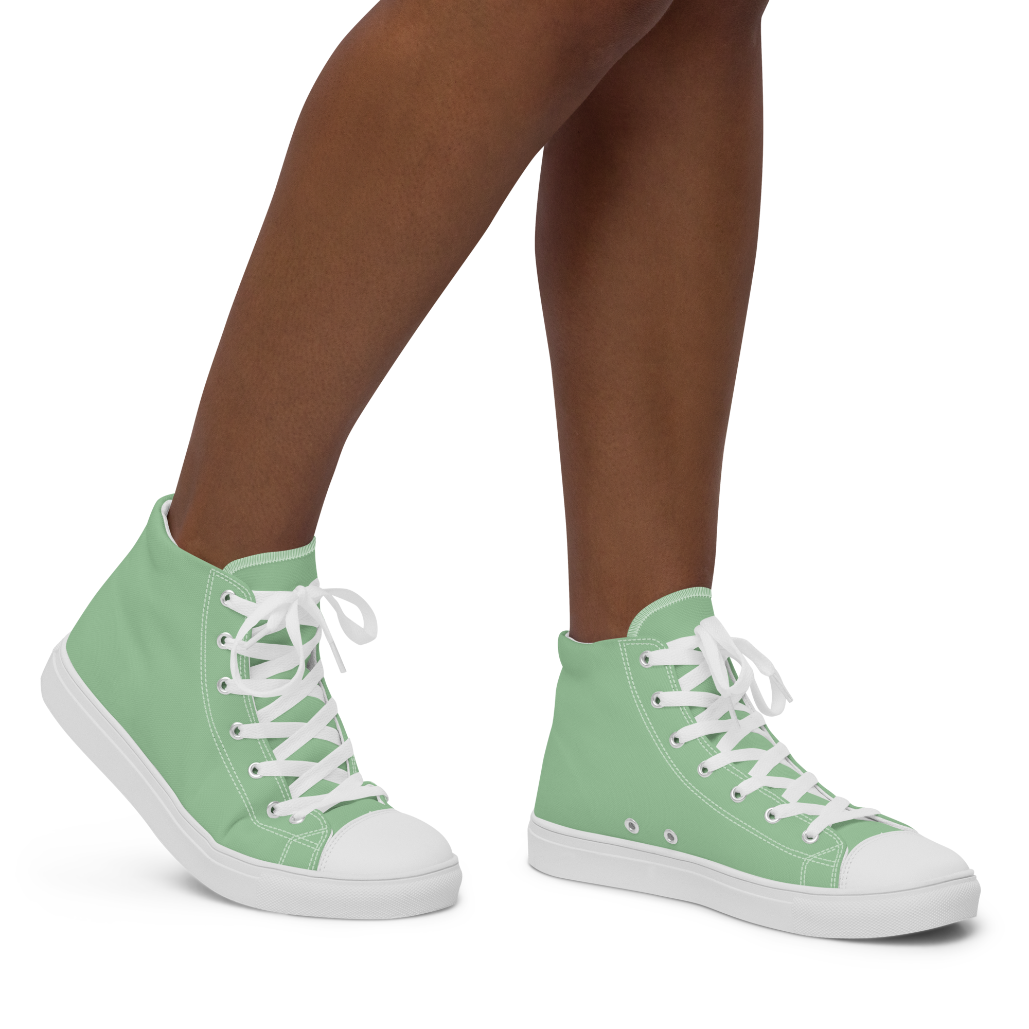 Women’s high top canvas shoes - Palm Green