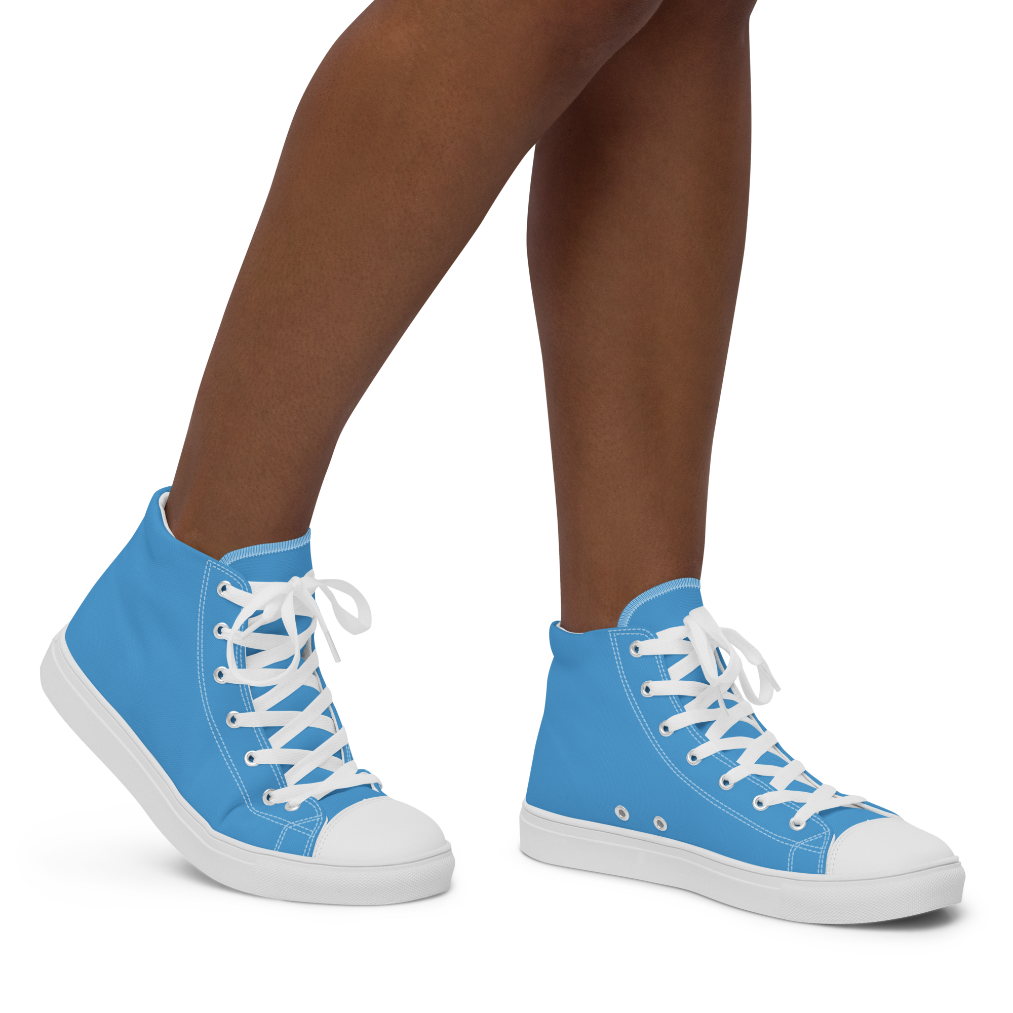 Women’s high top canvas shoes - Ocean Blue