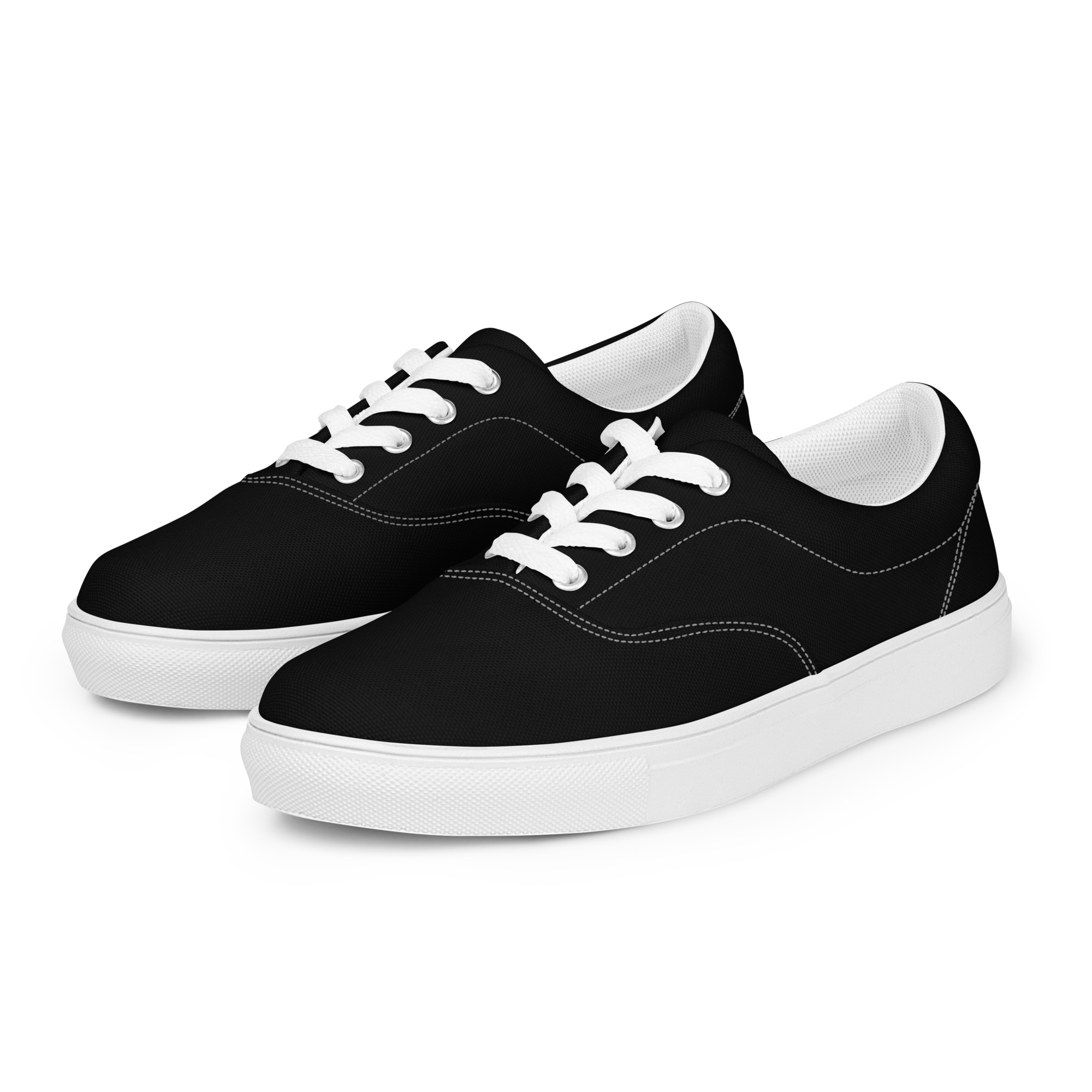 Women’s lace-up canvas shoes - Harbor Black